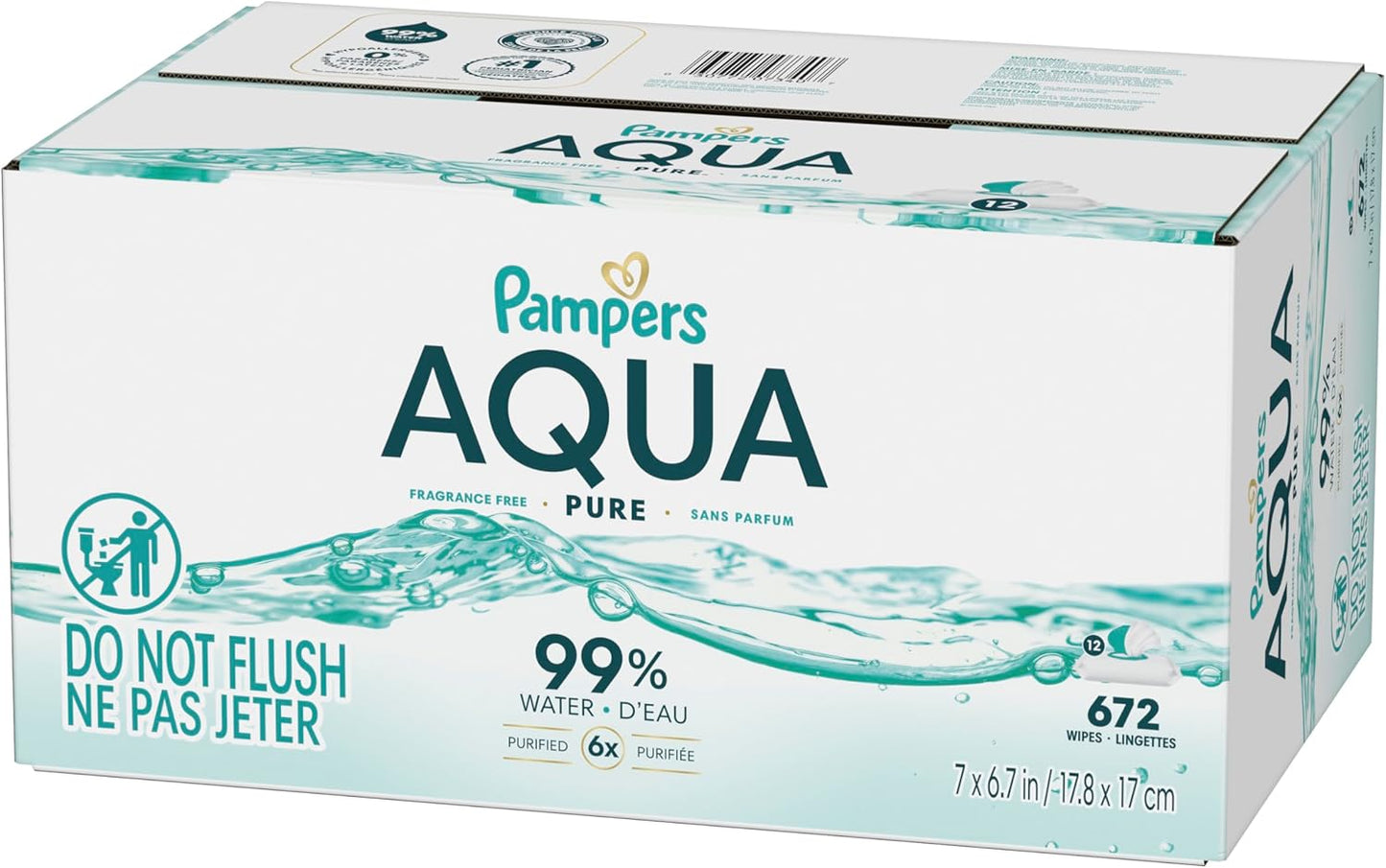 Pampers Aqua Pure Baby Wipes 56 Ct OLD