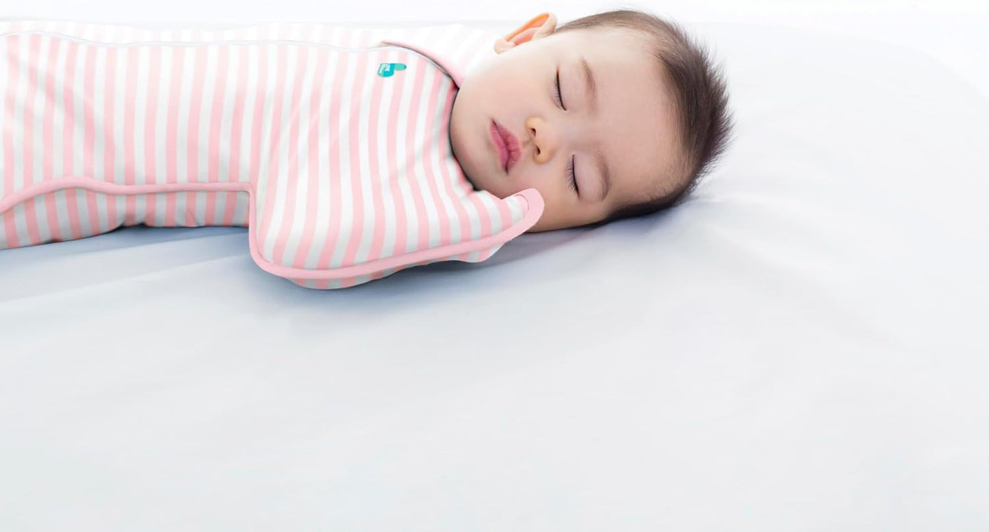 Love to Dream Swaddle UP, Stripe Pink, Newborn, 5-8.5 Lbs., Dramatically Better Sleep, Allow Baby to Sleep in Their Preferred Arms up Position for Self-Soothing, Snug Fit Calms Startle Reflex