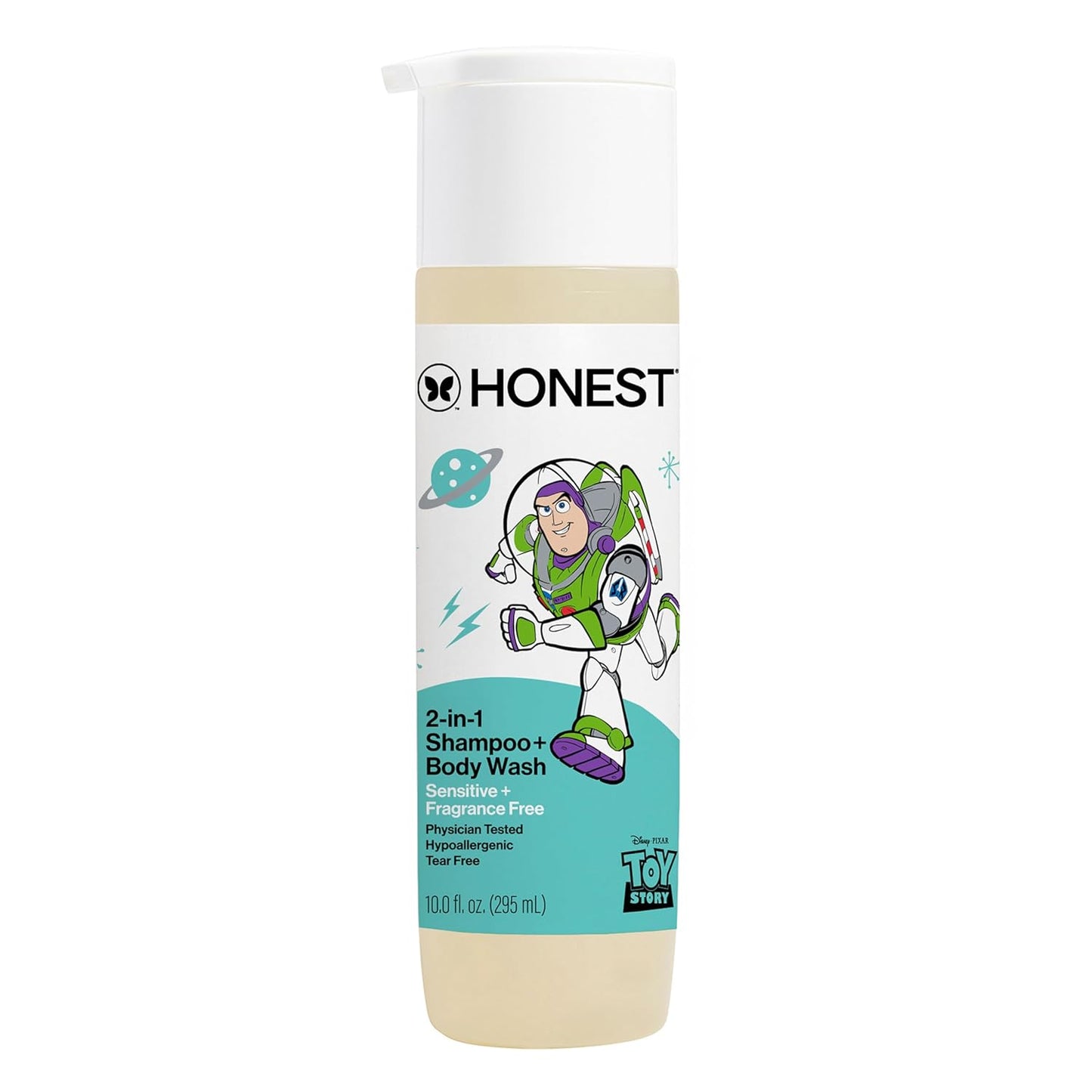 The Honest Company Cleansing 2-In-1 Shampoo + Body Wash, Gentle on Skin, Dermatologist Tested, Tear Free, Hypoallergenic, Disney and Pixar'S Toy Story, Sensitive Fragrance Free