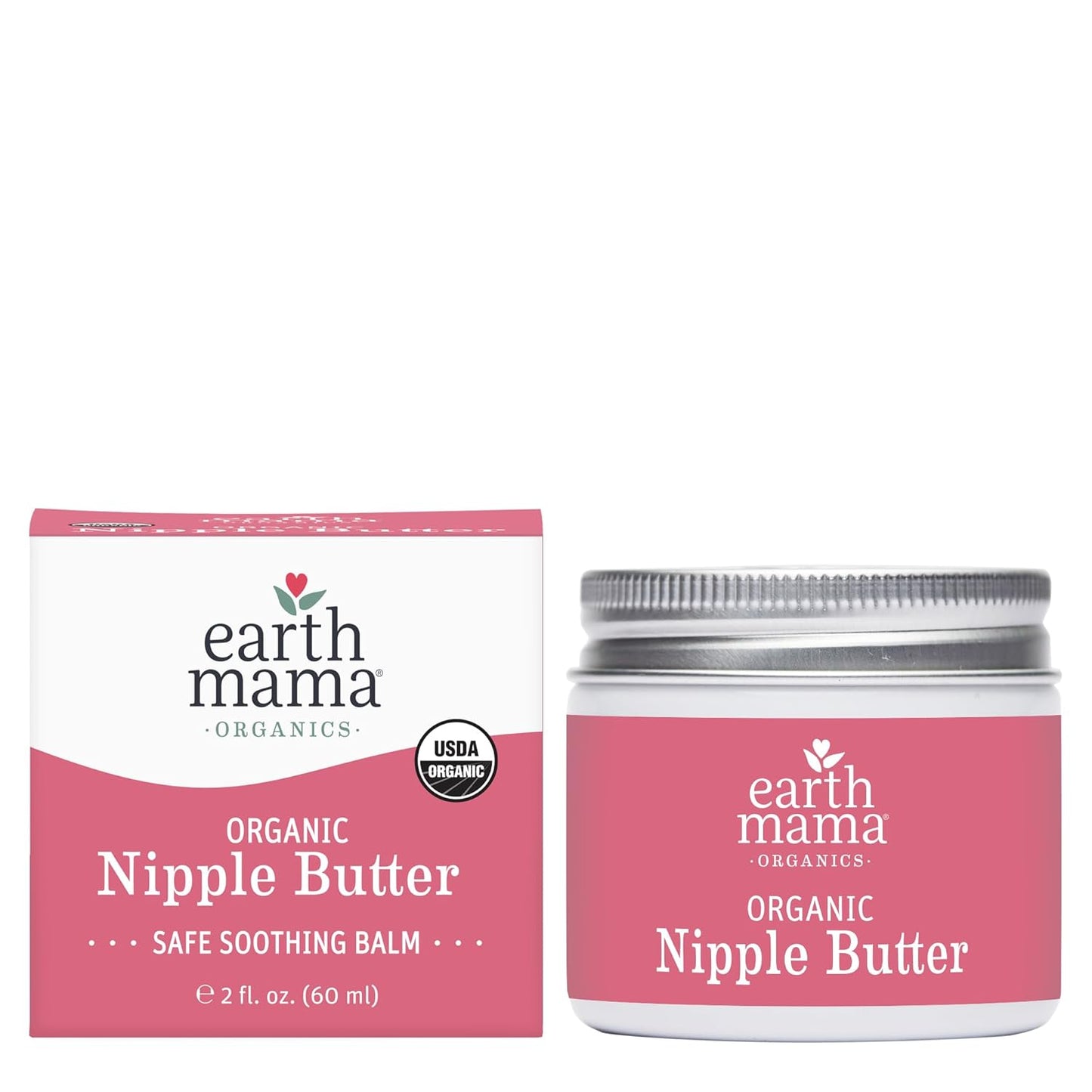 Earth Mama Organic Nipple Butter™, Nipple'S Cream Safe for Breastfeeding -Postpartum Essentials for Nursing. Non Lanolin Nipple Cream, 2-Fluid Ounce (Pack of 4)