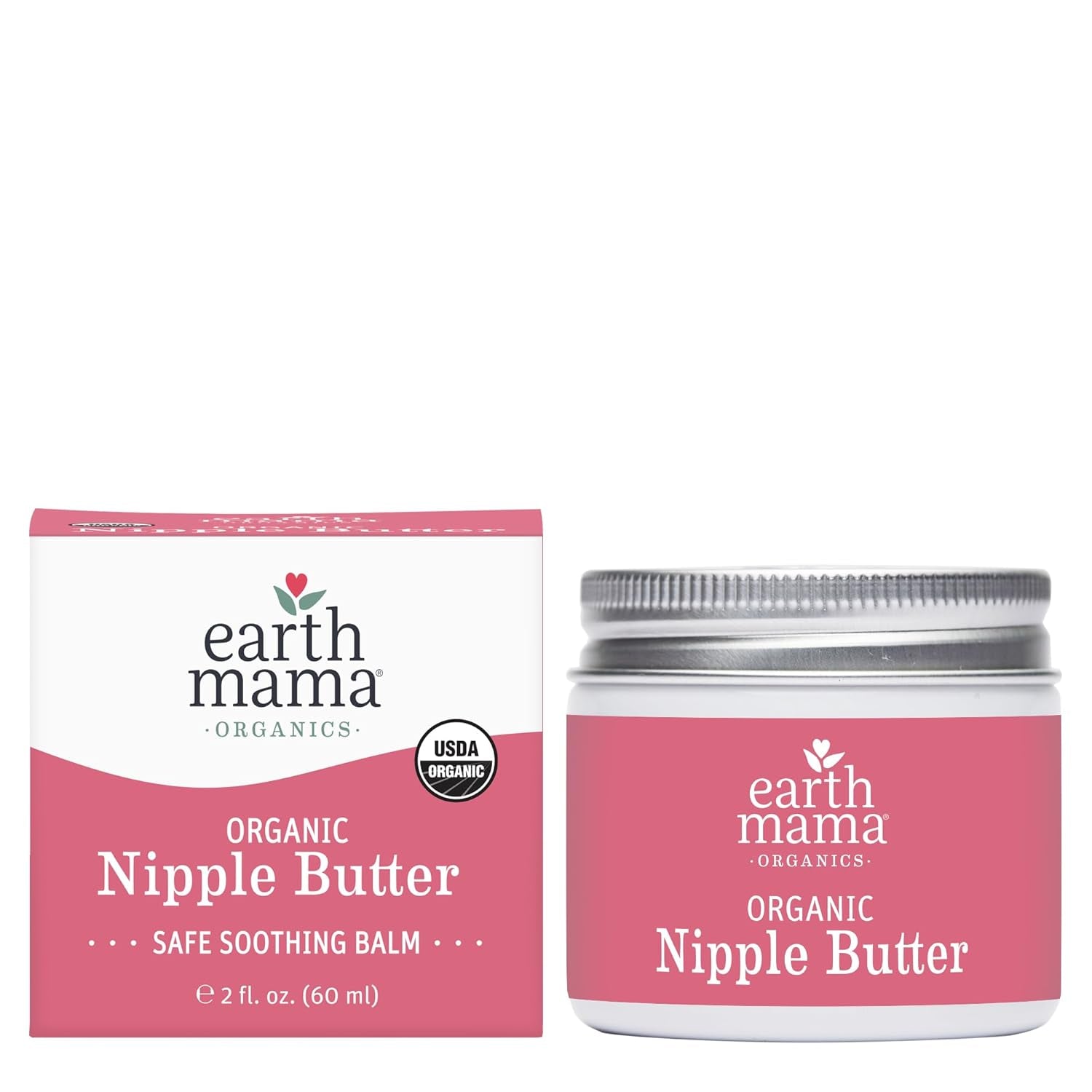 Earth Mama Organic Nipple Butter™, Nipple'S Cream Safe for Breastfeeding -Postpartum Essentials for Nursing. Non Lanolin Nipple Cream, 2-Fluid Ounce (Pack of 4)