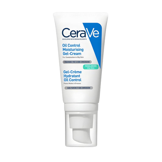 CeraVe Oil Control Moisturizing Gel-Cream for oily skin, an oil control moisturizer for oily skin that hydrates and controls shine.