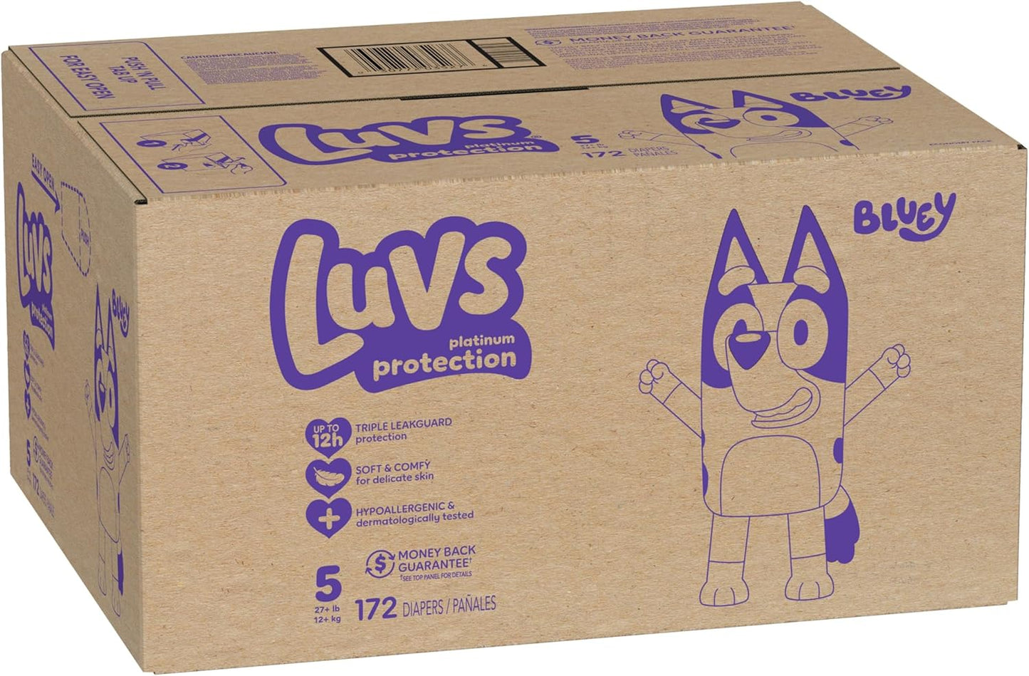 Luvs Diapers - Size 4, 84 Count, Bluey Platinum Protection Baby Diaper