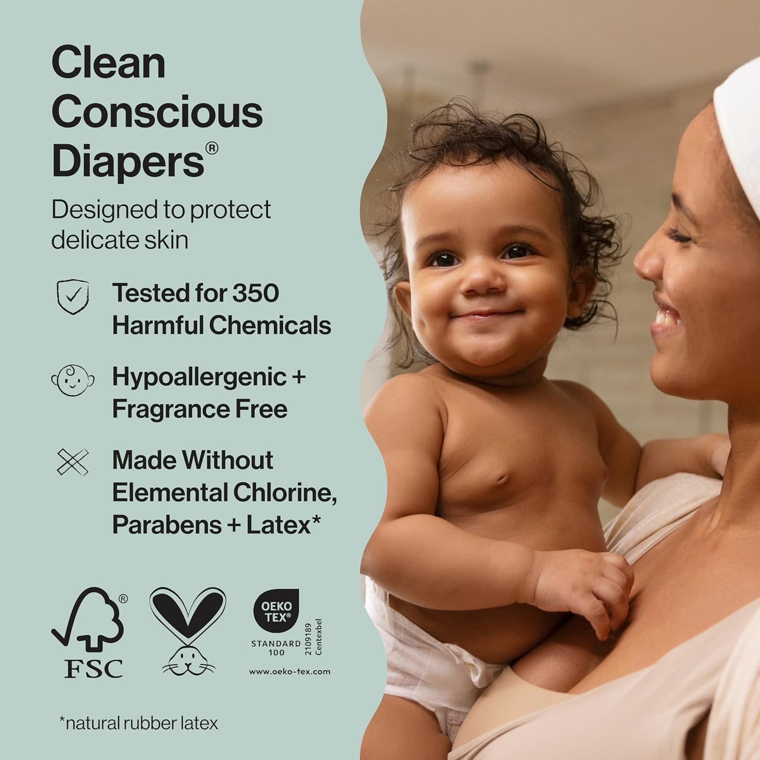 The Honest Company Comfort Dry Disposable Daytime Diapers for Sensitive Skin, Hypoallergenic, above It All + All the Alpacas, Club Box Size Newborn 72 Count