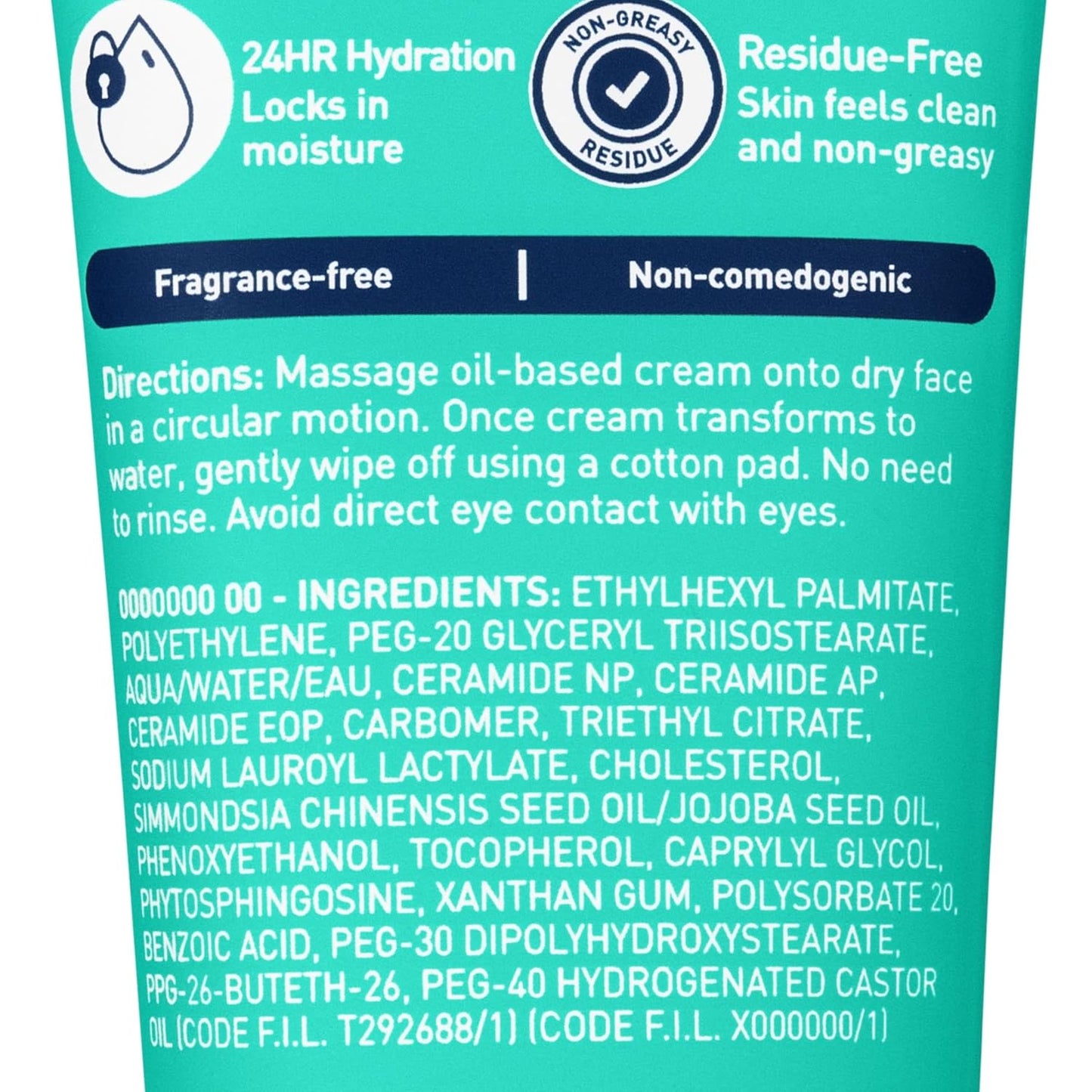 CeraVe Cream-to-Water Makeup Melter Squalane Sensitive Skin Face Cleanser 4oz