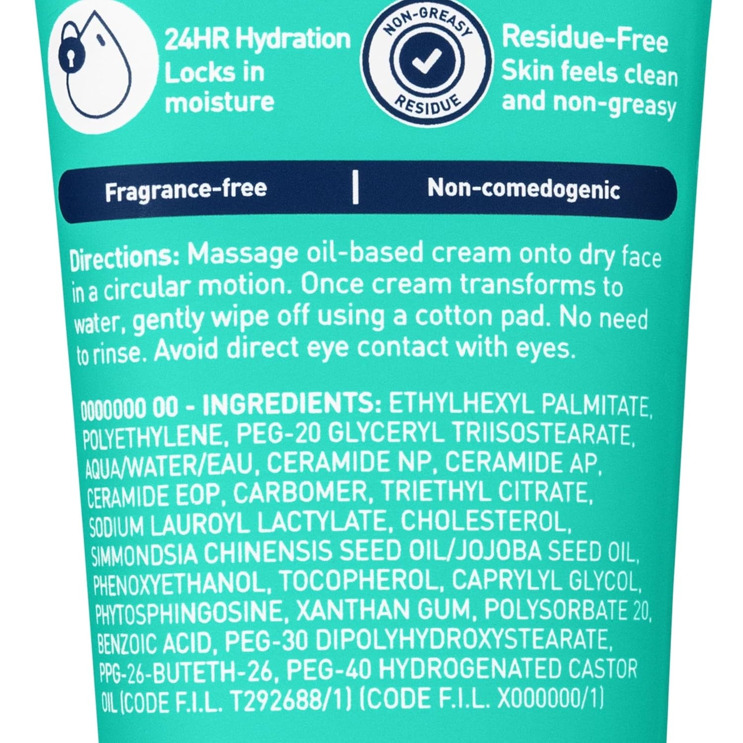 CeraVe Cream-to-Water Makeup Melter Squalane Sensitive Skin Face Cleanser 4oz