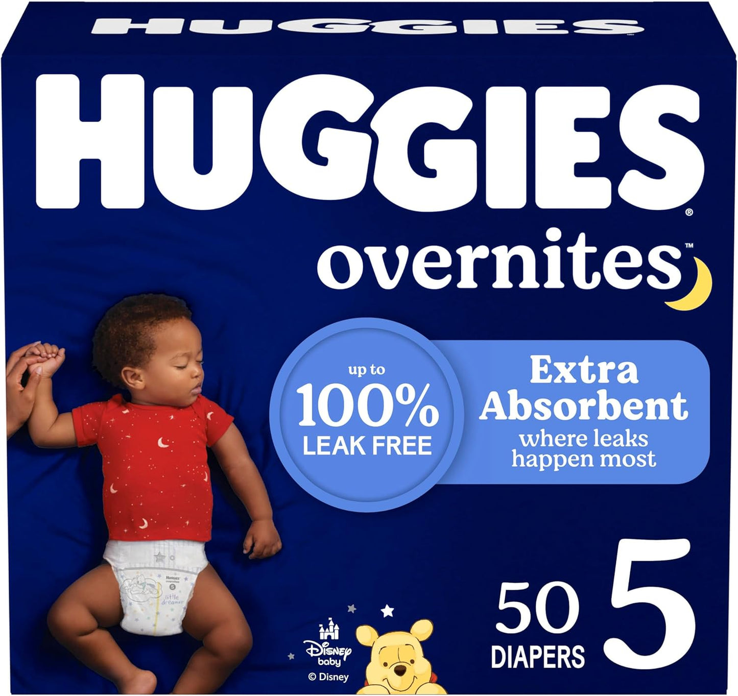 Huggies Size 6 Overnites Baby Diapers: Overnight Diapers, Size 6 (35+ Lbs), 84 Ct (2 Packs of 42), Packaging May Vary