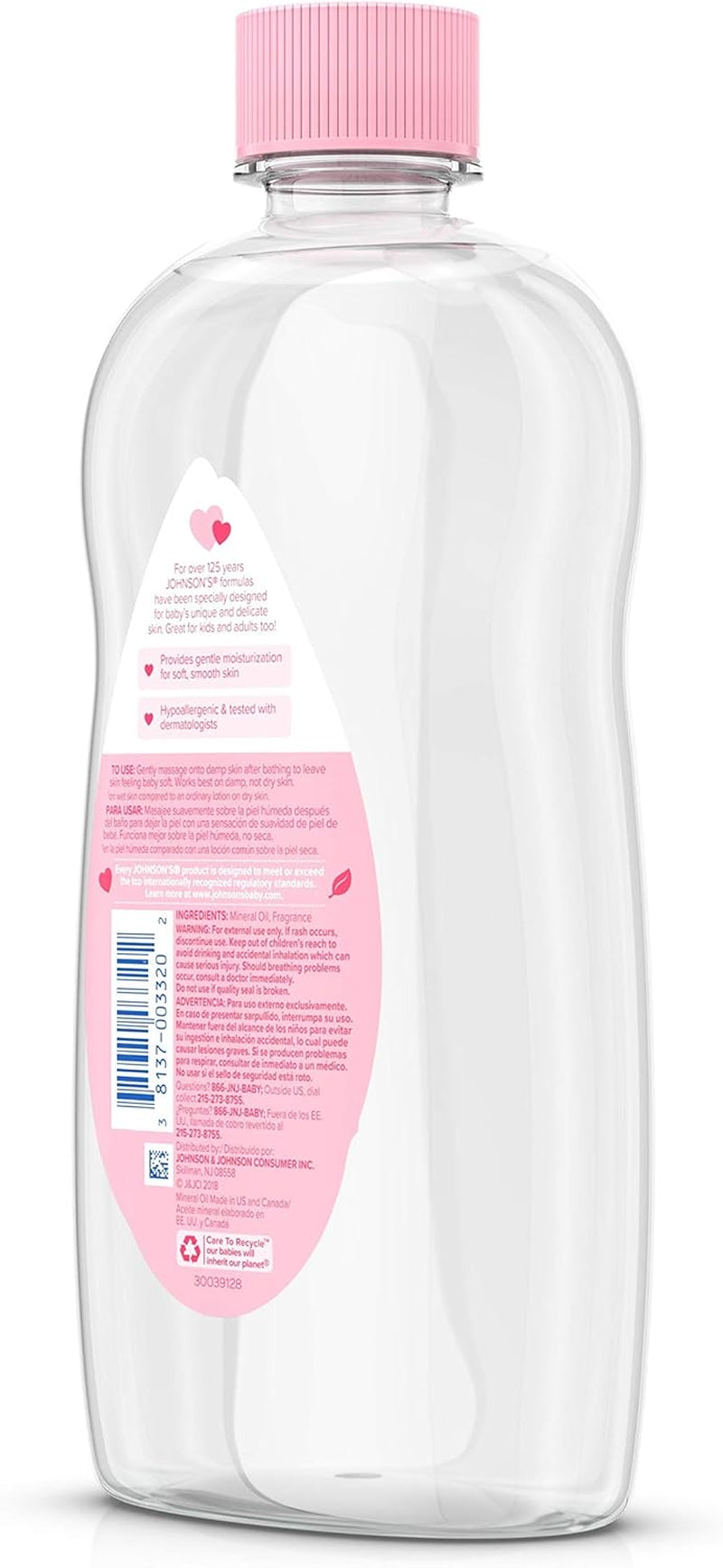 Johnson'S Baby Oil, Pure Mineral Oil to Help Prevent Moisture Loss for Baby, Kids & Adults, Gentle & Soothing Baby Massage Oil for Dry Skin Relief, Original Scent, 14 Fl. Oz(Pack of 6)