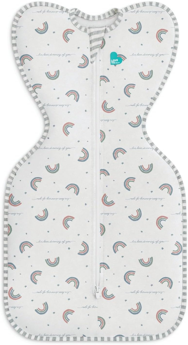 Love to Dream Swaddle UP, Baby Sleep Sack,Self-Soothing Swaddles for Newborns, Get Longer Sleep,Snug Fit Helps Calm Startle Reflex,New Born Essentials for Baby,1.0 TOG, Newborn 5-8.5Lbs, Rainbow Dream