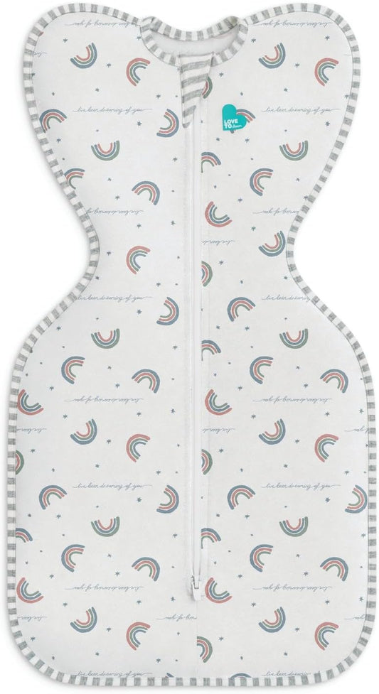 Love to Dream Swaddle UP, Baby Sleep Sack,Self-Soothing Swaddles for Newborns, Get Longer Sleep,Snug Fit Helps Calm Startle Reflex,New Born Essentials for Baby,1.0 TOG, Newborn 5-8.5Lbs, Rainbow Dream