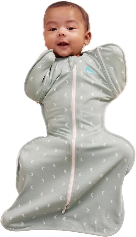 Love to Dream Swaddle UP, Baby Sleep Sack 10. TOG, Self-Soothing Swaddles for Newborns, Improves Sleep, Snug Fit Helps Calm Startle Reflex, Newborn Essentials for Baby, Small 8-13Lbs, Moon Olive