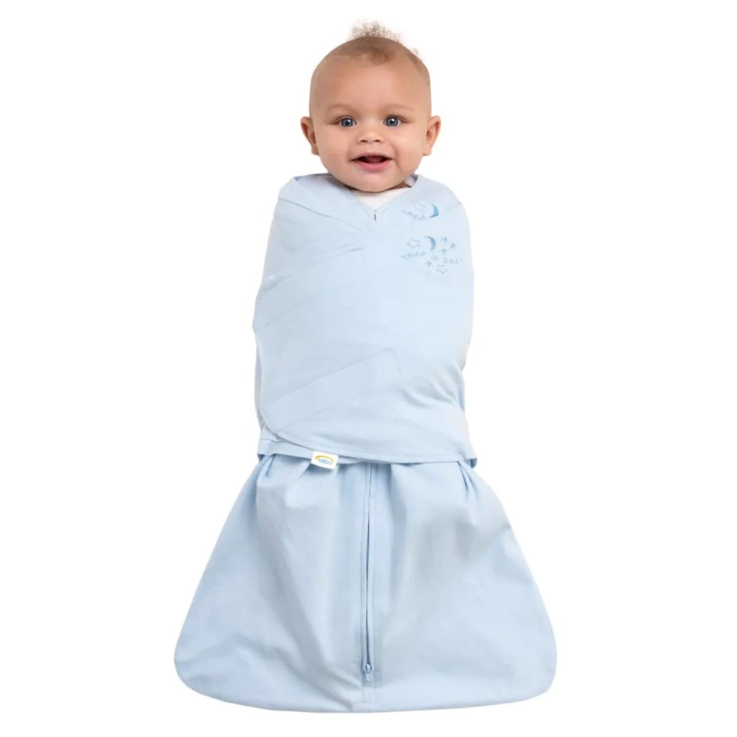 HALO 100% Cotton Sleepsack Swaddle, 3-Way Adjustable Wearable Blanket, TOG 1.5, Floral Vintage Stripe, Newborn, 0-3 Months