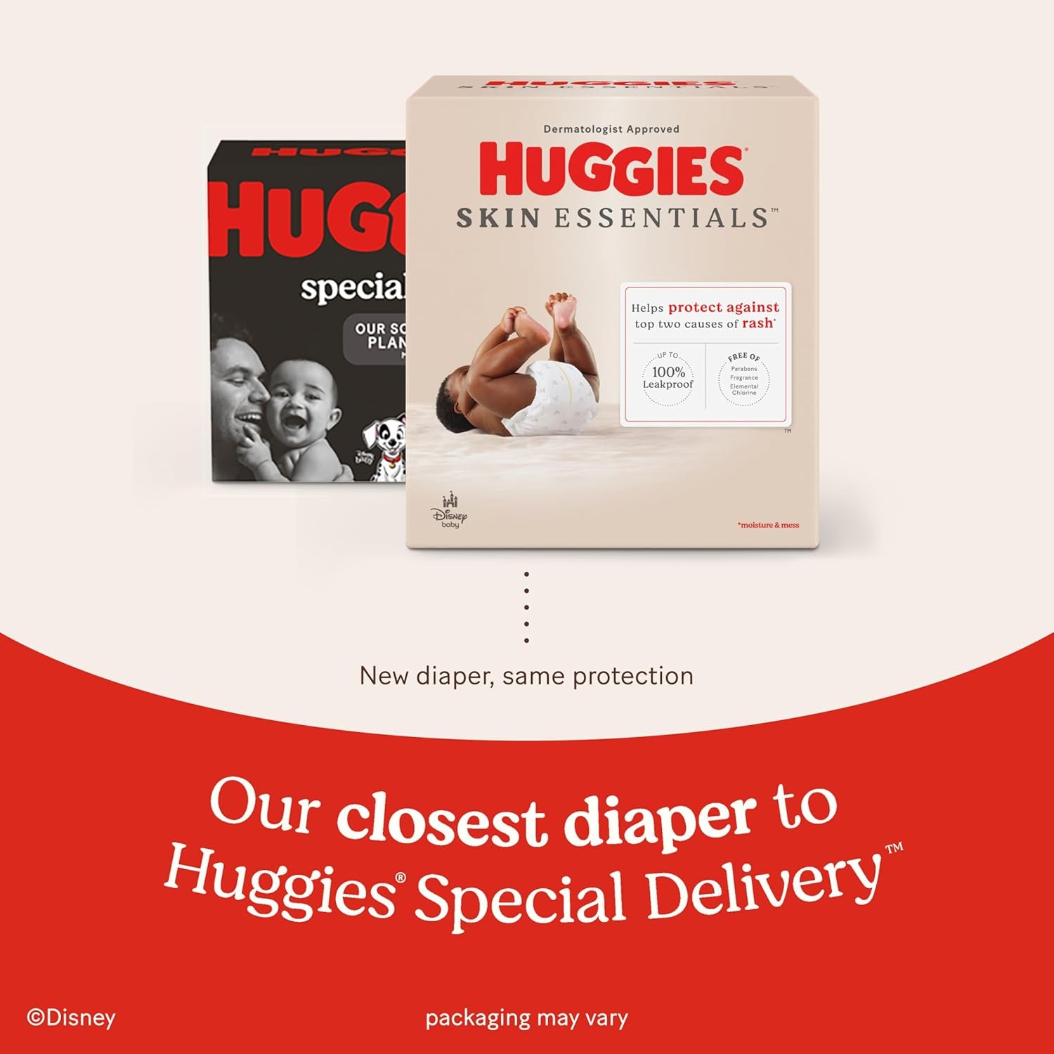 Huggies Size 3 Diapers, Skin Essentials Baby Diapers, Size 3 (16-28 Lbs), 58 Count
