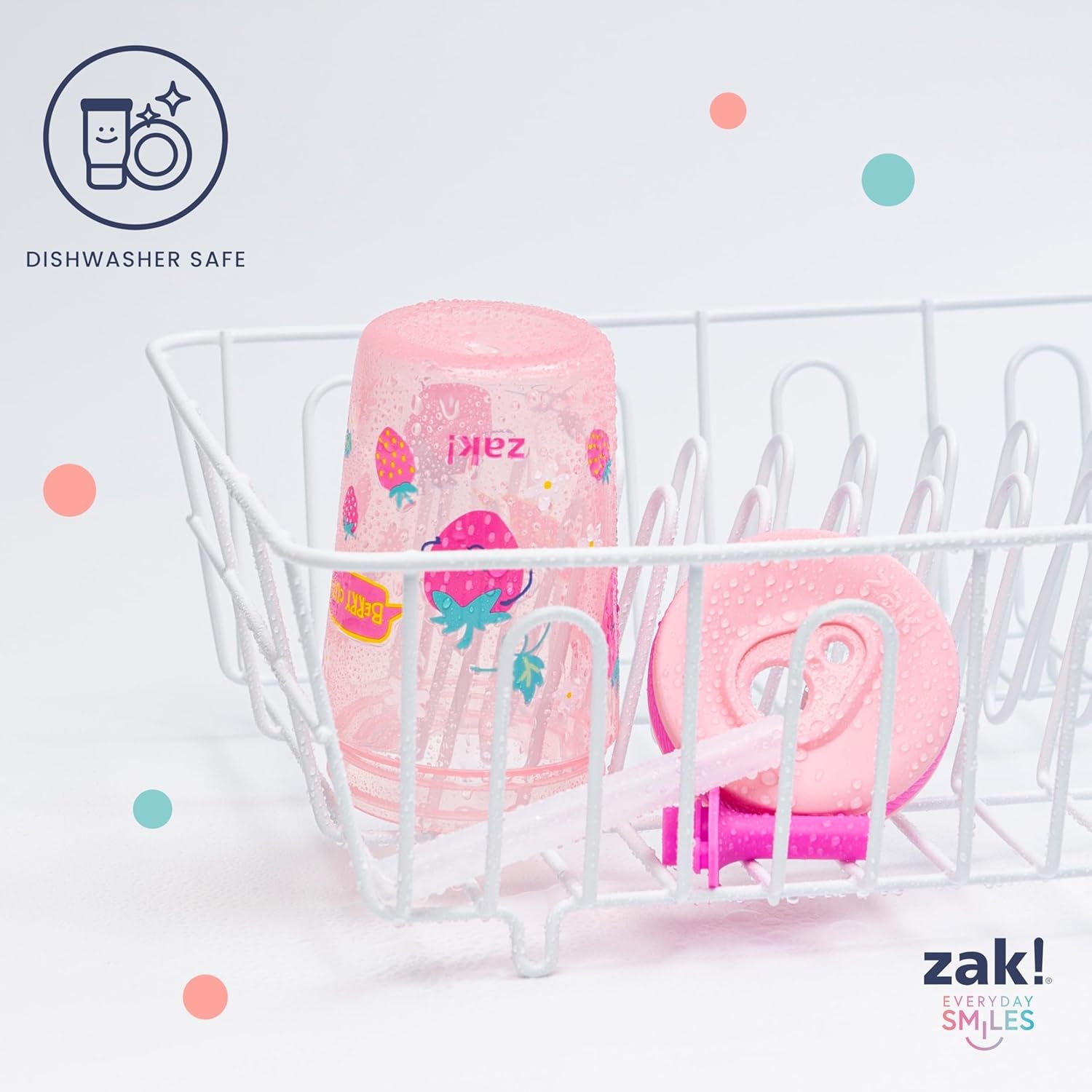 Zak Designs 15Oz Baby Shark Kelso Tumbler Set, Leak-Proof Screw-On Lid with Straw Made of Durable Plastic and Silicone, Perfect Bundle for Kids (2Pcs Set)