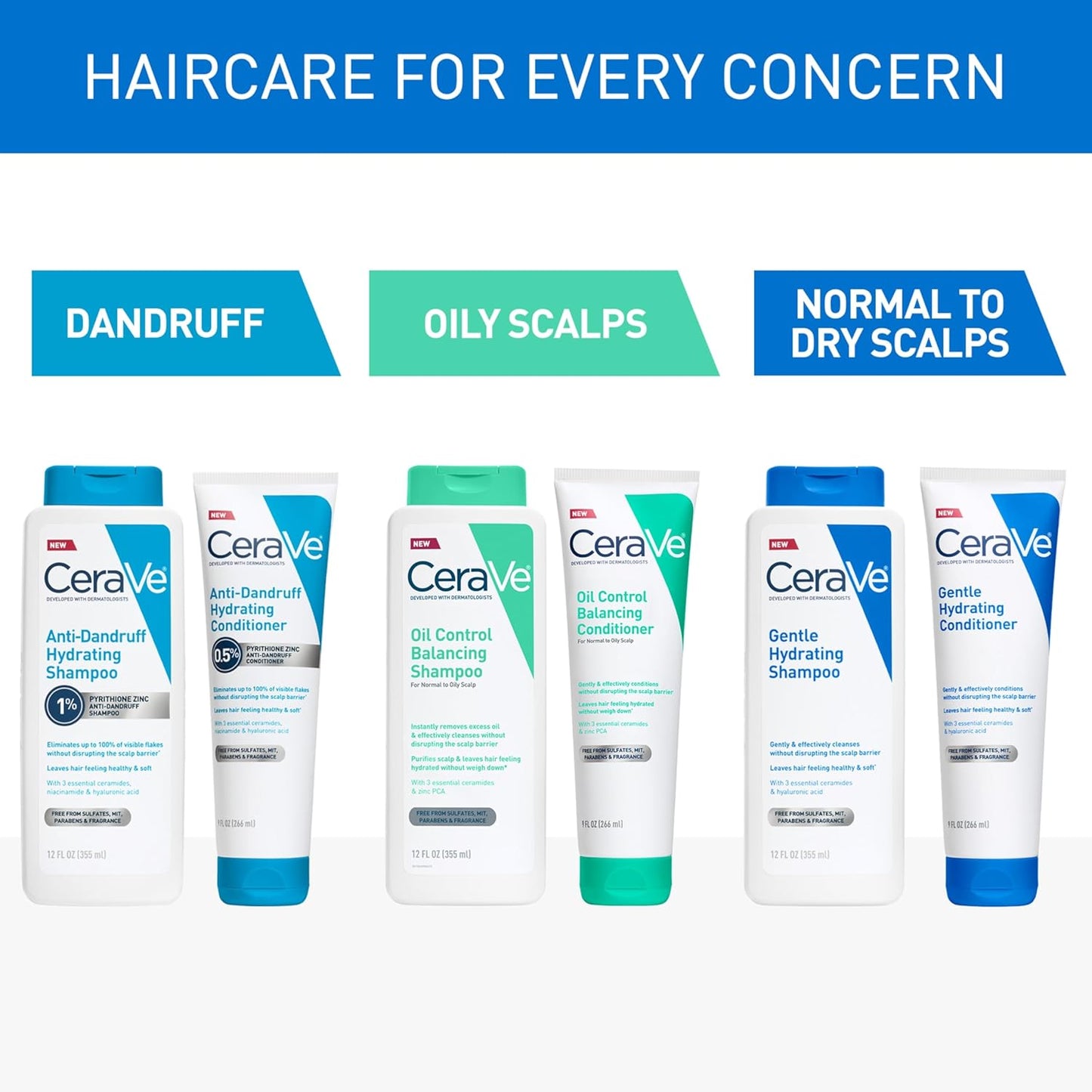 CeraVe Oil Control Balancing Conditioner Hair Hydration Weightless 9 fl oz