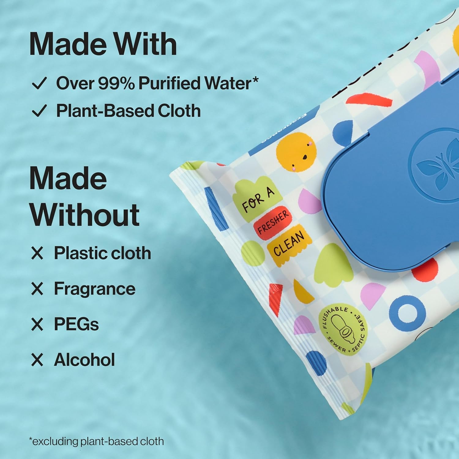 The Honest Company Toddler Hypoallergenic Flushable Wipes, 126 Count