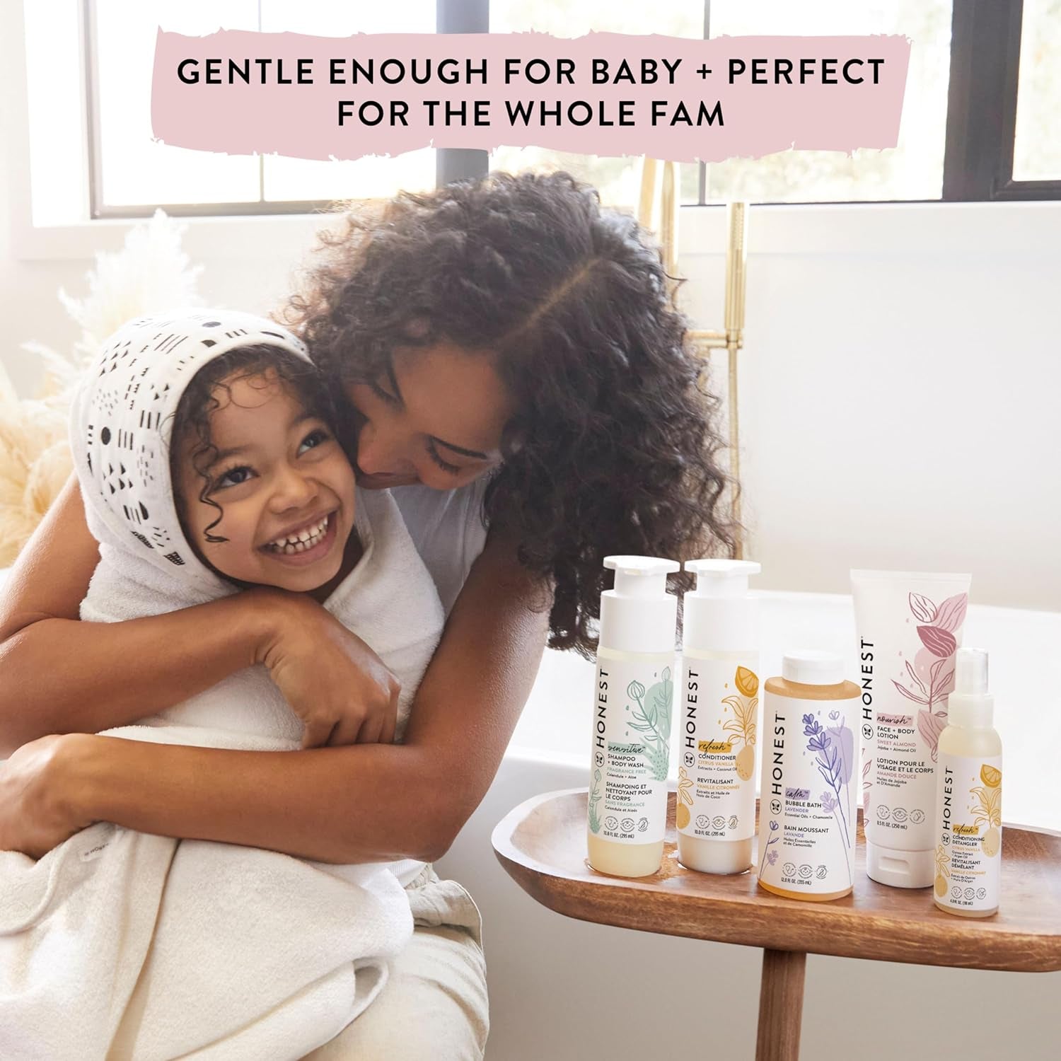 The Honest Company 2-In-1 Cleansing Shampoo and Body Wash Face Lotion Bundle, Gentle for Baby, Naturally Derived, Lavender Calm, 18.5 Fl Oz