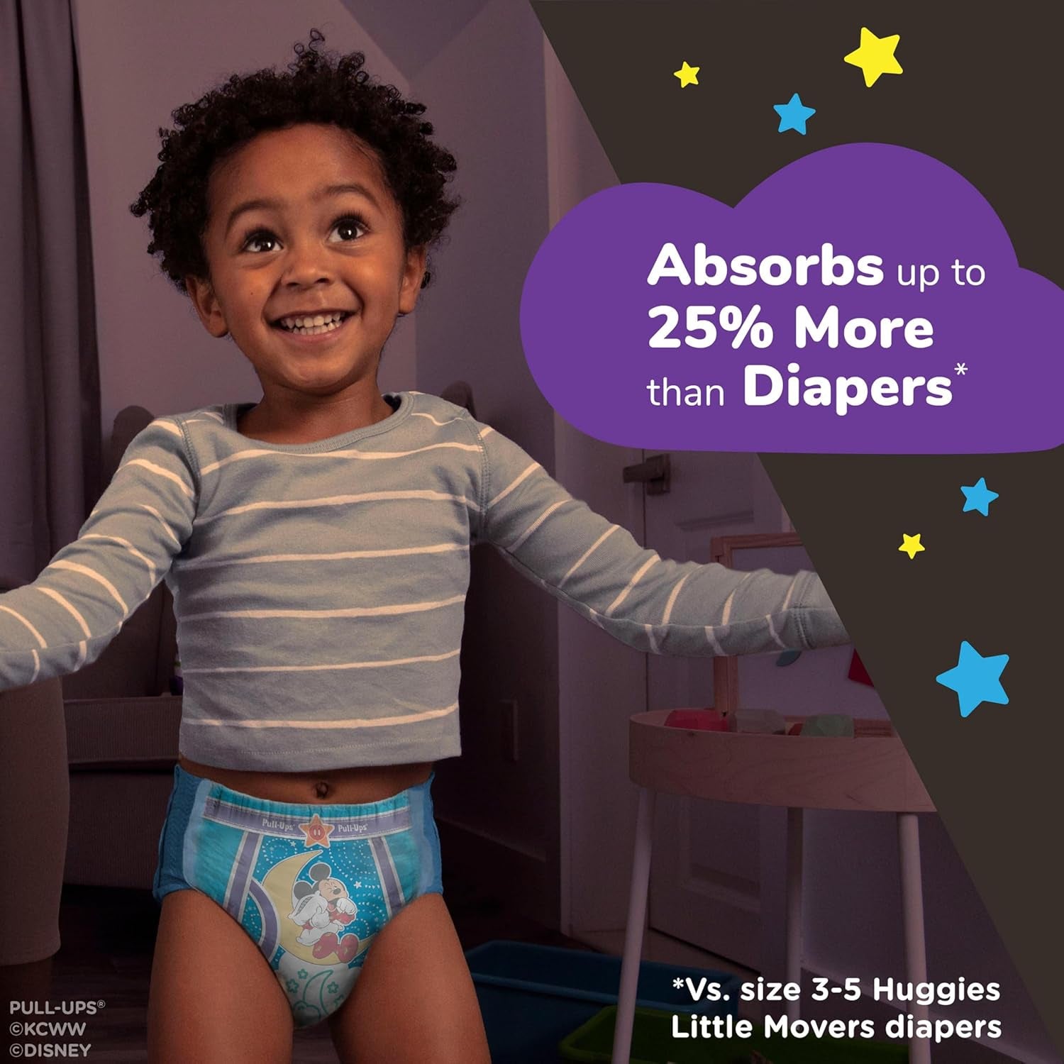 Pull-Ups Boys' Night-Time Potty Training Pants, Size 4T-5T Overnight Training Underwear (38-50 Lbs), 52 Ct