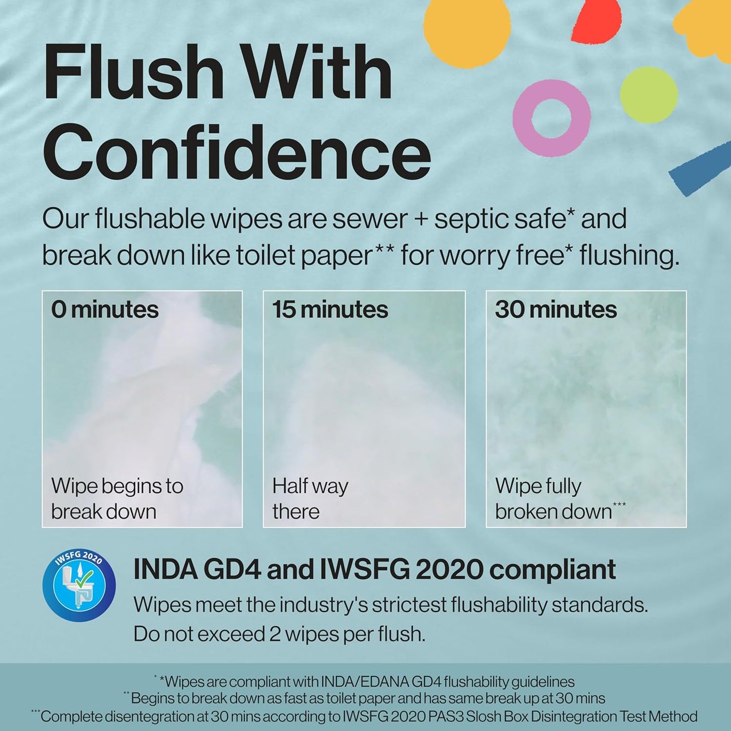 The Honest Company Toddler Hypoallergenic Flushable Wipes, 126 Count