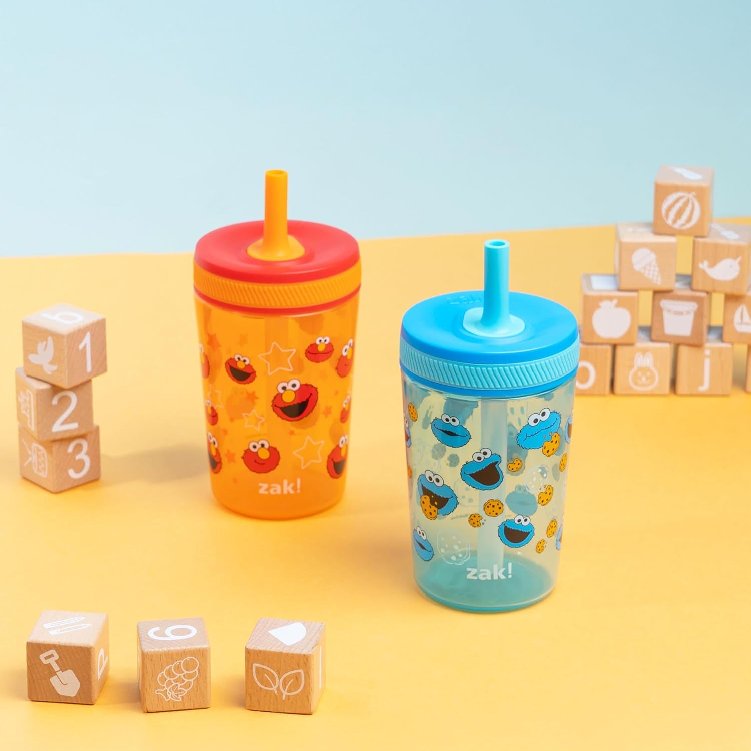 Zak Designs Disney Kelso Tumbler 15 Oz Set (Minnie Mouse) Leak-Proof Screw-On Lid with Straw, Made of Durable Plastic and Silicone, Perfect Bundle for Kids