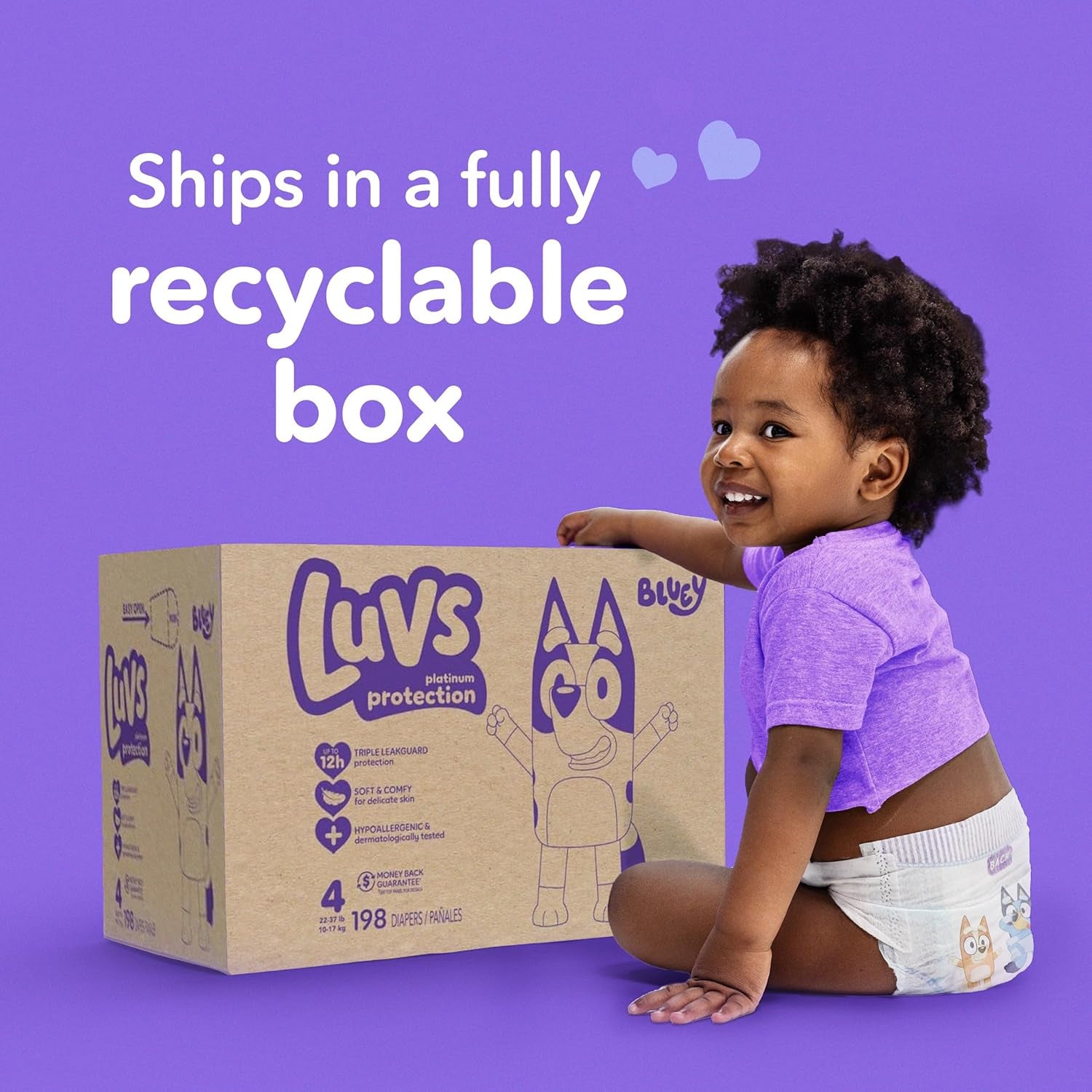 Luvs Diapers - Size 1, 116 Count, Bluey Platinum Protection Baby Diaper