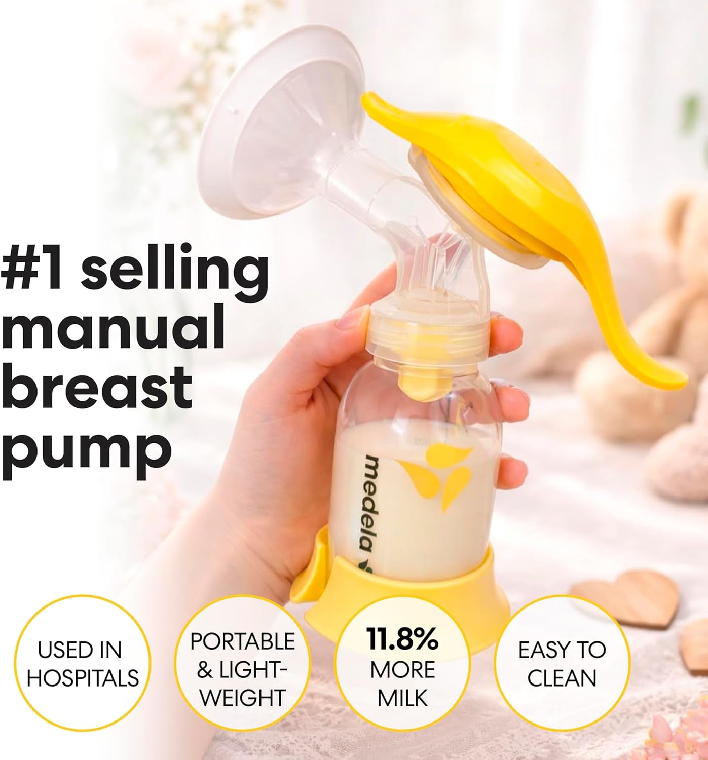 Medela Perfect Pair Bundle with Medela Harmony Manual Breast Pump & Silicone Breast Milk Collector, Lightweight and Discreet, Made without BPA