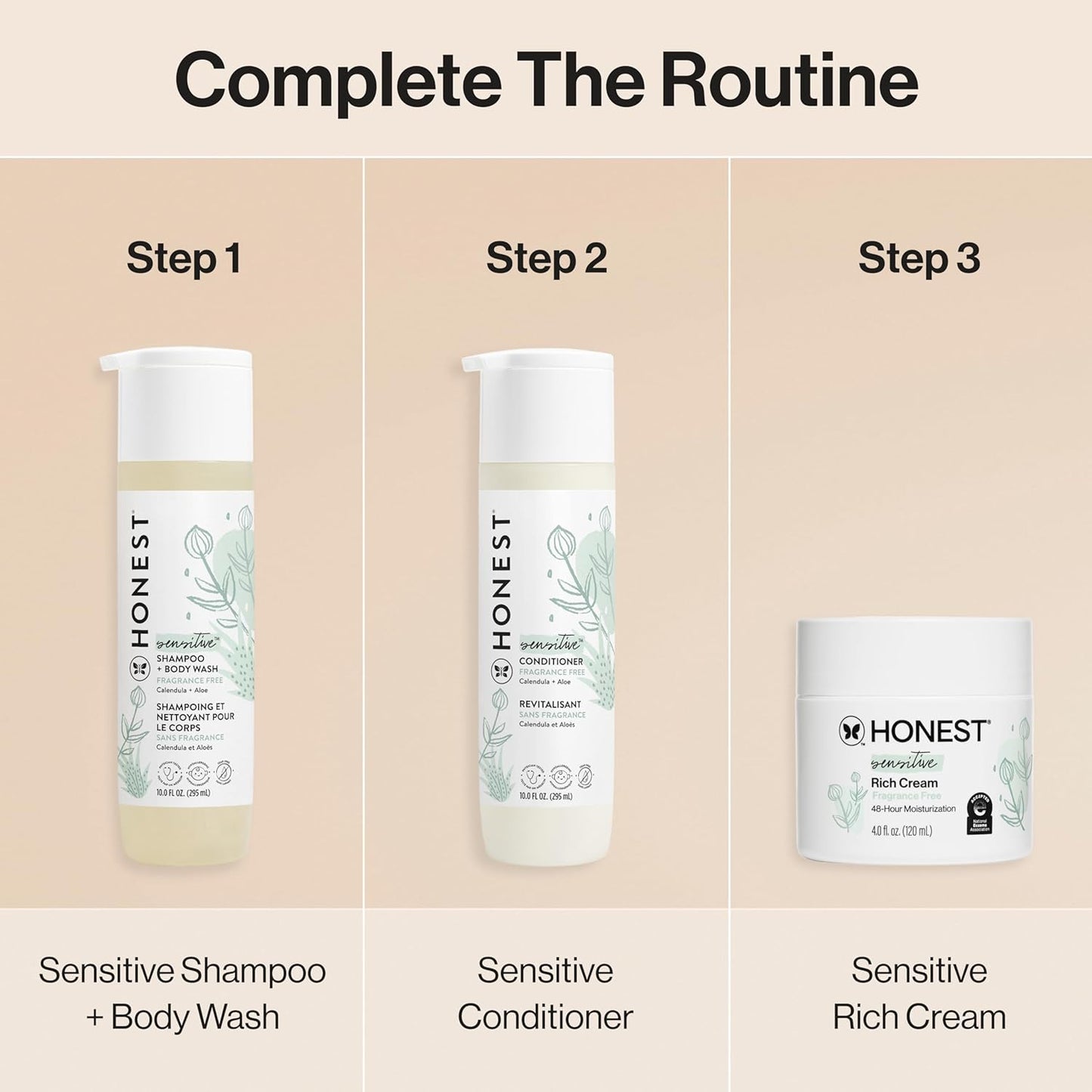 The Honest Company Sensitive Skin Rich Cream, Shea Butter, Blend of Bisabolol + Ginger Root Extract, Safe for Baby'S Sensitive Skin, Dermatologist Tested, Hypoallergenic, Fragrance Free, EWG Verified