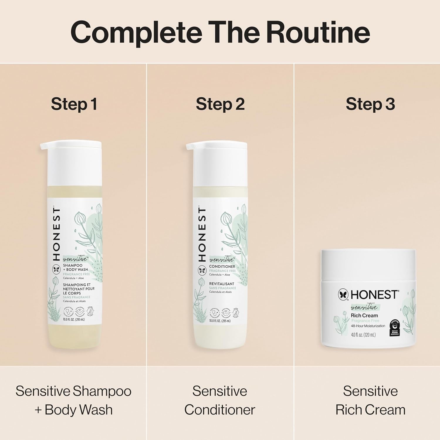 The Honest Company Sensitive Skin Rich Cream, Shea Butter, Blend of Bisabolol + Ginger Root Extract, Safe for Baby'S Sensitive Skin, Dermatologist Tested, Hypoallergenic, Fragrance Free, EWG Verified