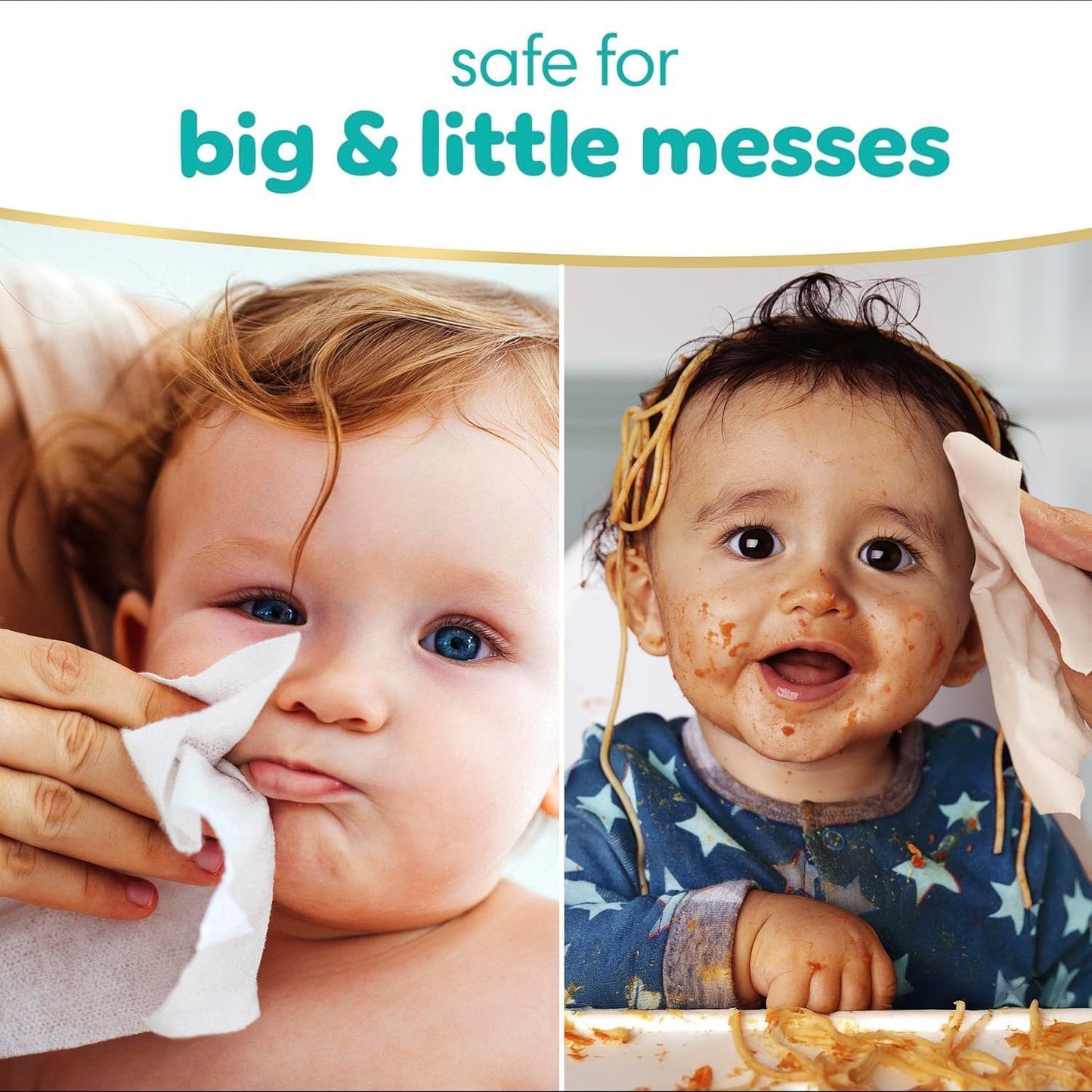 Pampers Sensitive Baby Wipes, Clinically Proven, Fragrance Free, Unscented, Water Based, Hypoallergenic, Multi-Use, Hand Wipes 336 Wipes Total (6X Flip-Top Packs) [Packaging May Vary]
