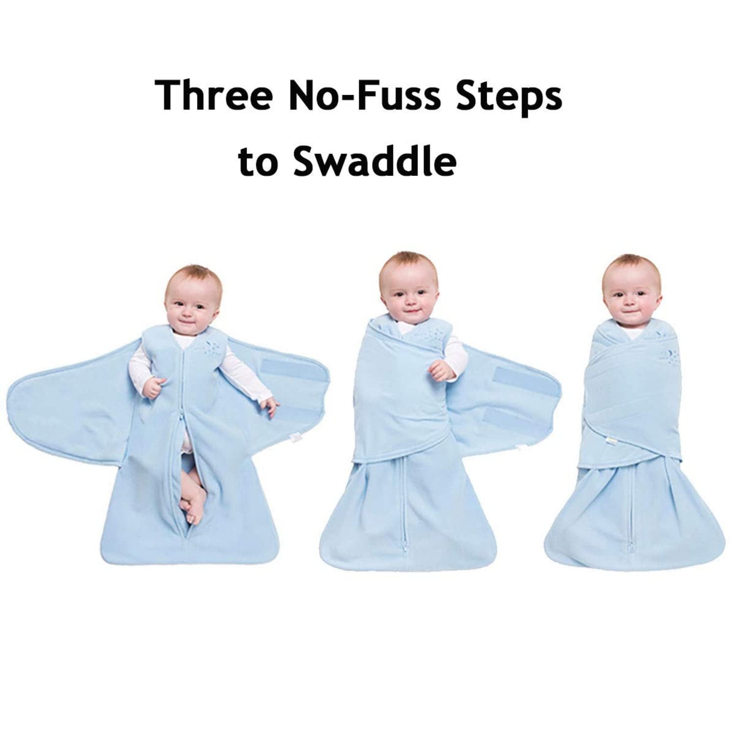 HALO 100% Cotton Sleepsack Swaddle, 3-Way Adjustable Wearable Blanket, TOG 1.5, Soft Pink, Newborn, 0-3 Months