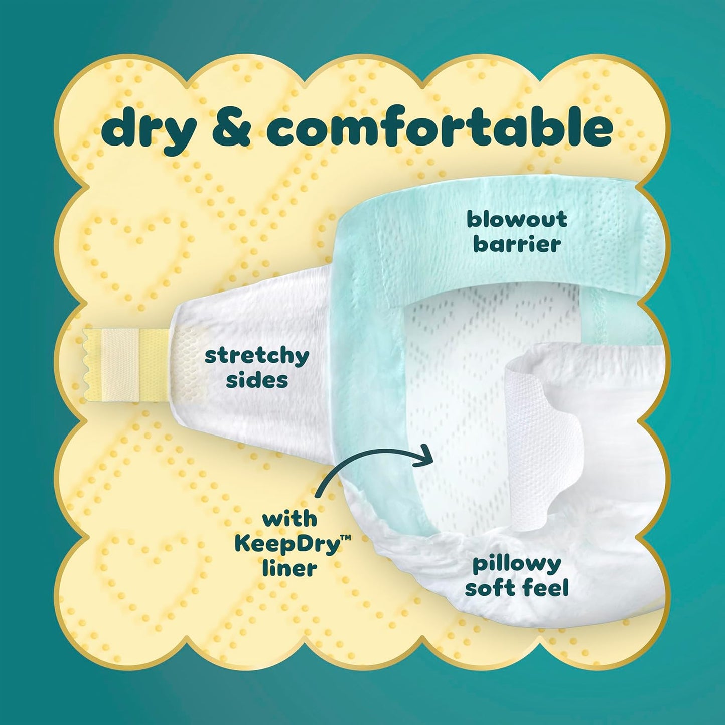 Pampers Swaddlers Diapers, Size 4 (15-34 Lbs), 22 Count, Absorbent, Keeps Baby Dry and Comfortable, Skin Safe Disposable Baby Diaper (Packaging May Vary)