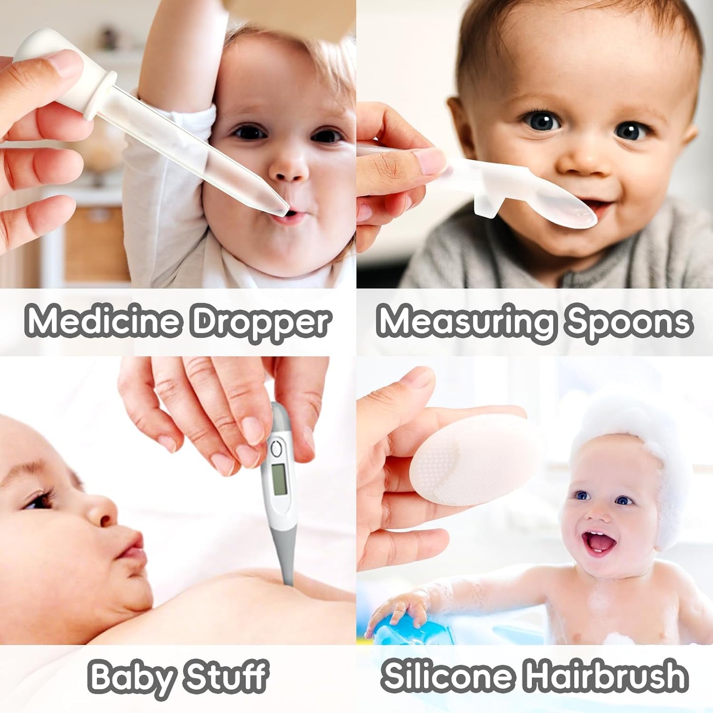 Baby Grooming Kit, Infant Safety Care Set with Hair Brush Comb Nail Clipper Nasal Aspirator,Baby Essentials Kit for Newborn Girls Boys (Pink)