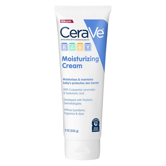 CeraVe Baby Cream Gentle Moisturizing Cream Skin Barrier Care 8 oz tub, gentle baby moisturizing cream.