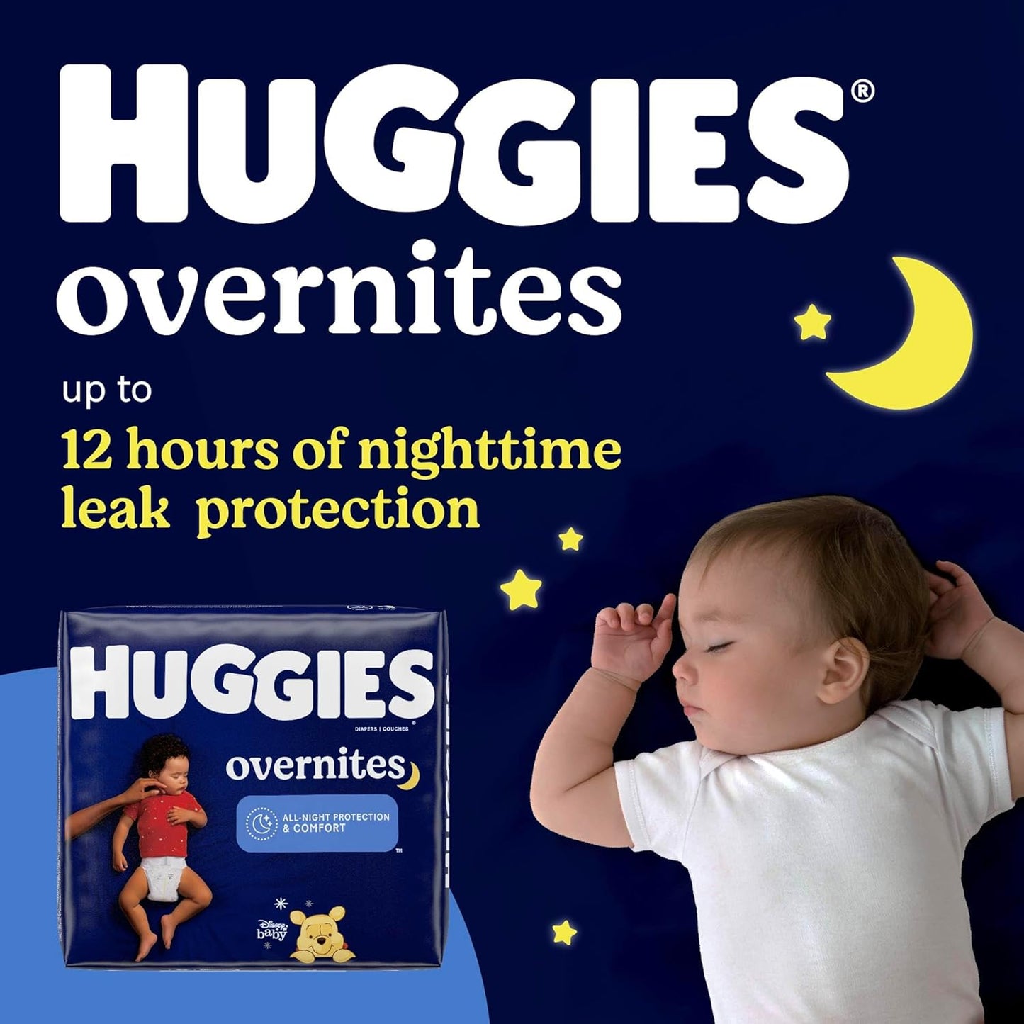 Huggies Overnites Size 7 Overnight Diapers (41+ Lbs), 32 Ct