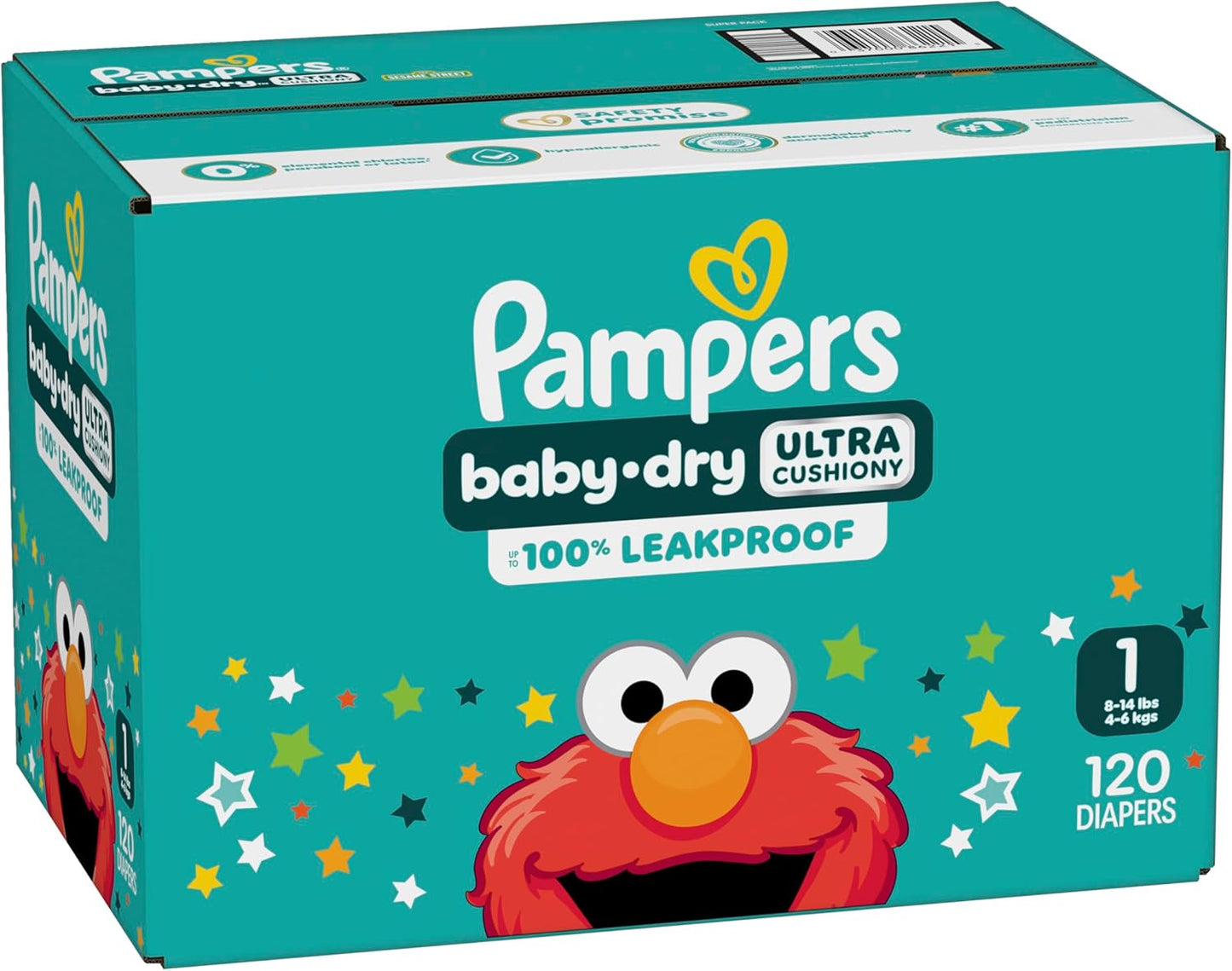 Pampers Diapers - Baby Dry - Size 1, 44 Count, Absorbent Disposable Infant Diaper (Packaging May Vary)