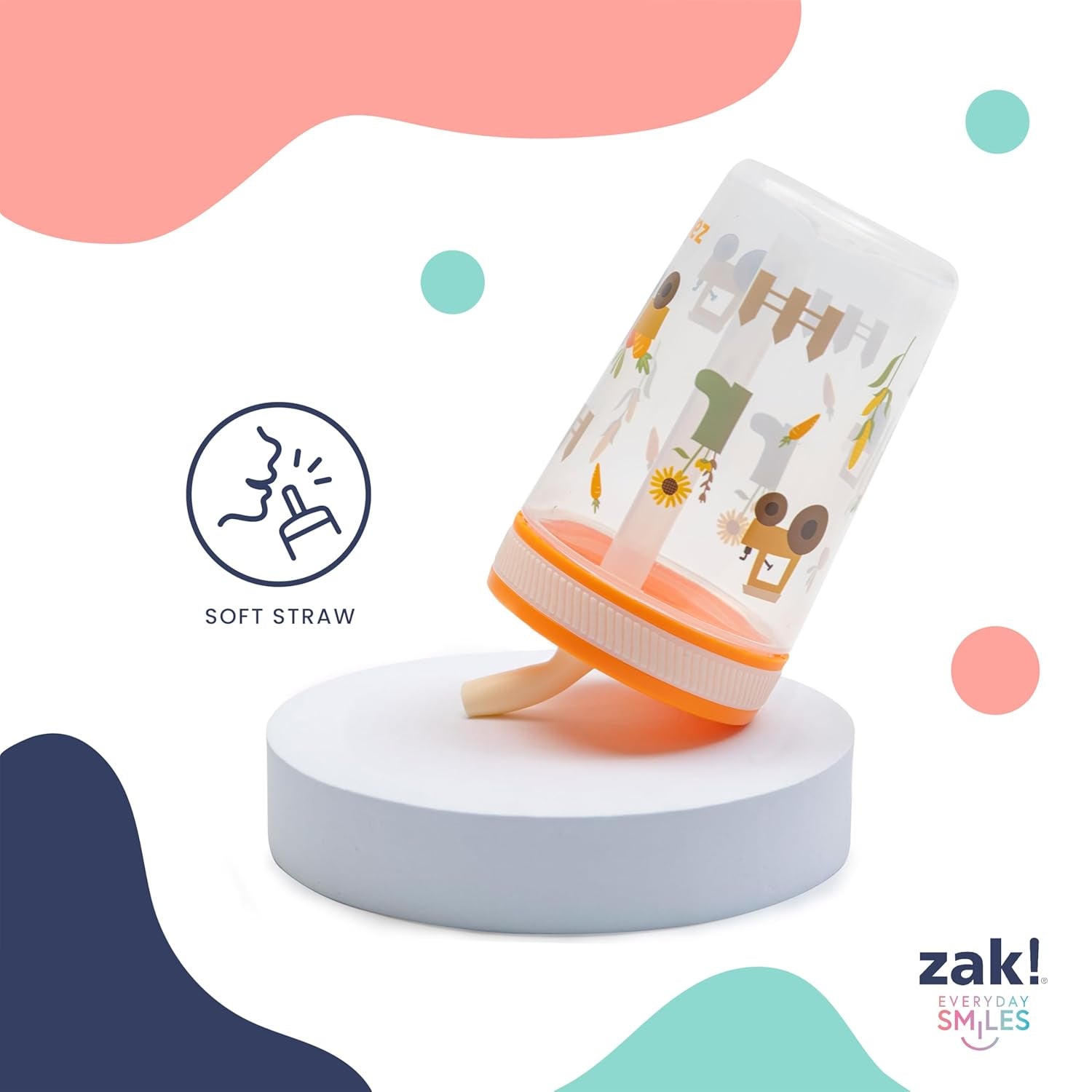 Zak Designs Disney Frozen II Movie Kelso Tumbler Set, Leak-Proof Screw-On Lid with Straw, Made of Durable Plastic and Silicone, Perfect Bundle for Kids (Frozen 2 Olaf, 15 Oz, 2Pc Set)