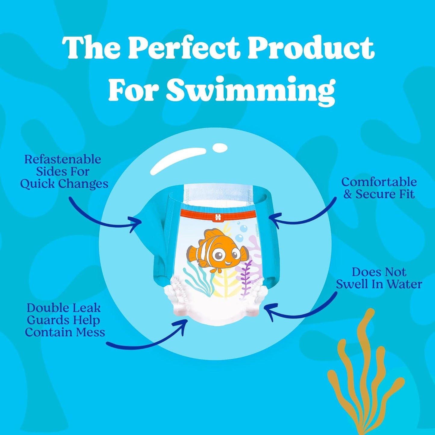 Huggies Little Swimmers Disposable Swim Diapers, X-Small (7Lb-18Lb.), 12-Count