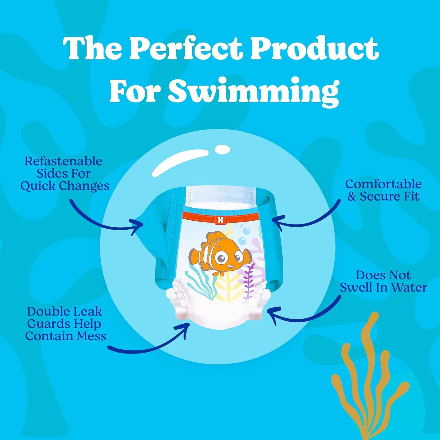 Huggies Little Swimmers Disposable Swim Diapers, X-Small (7Lb-18Lb.), 12-Count