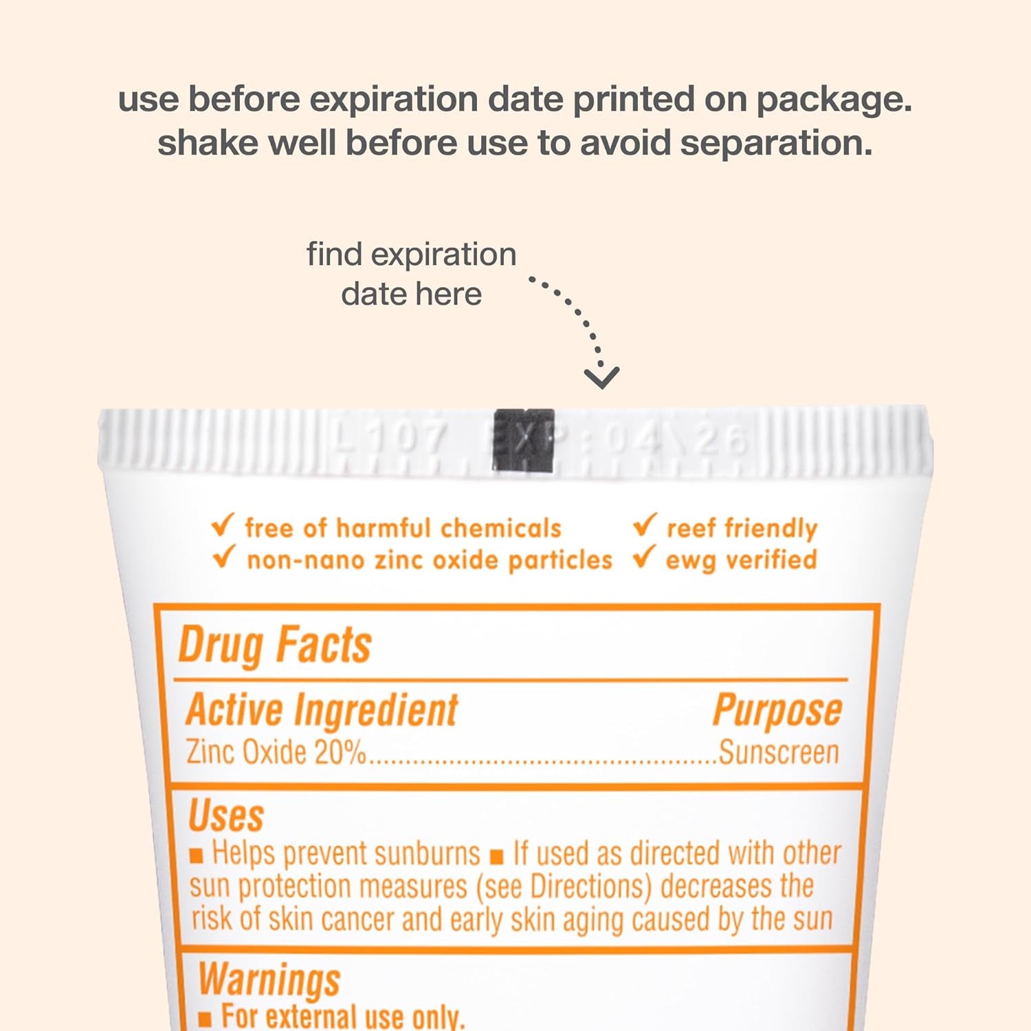 Thinkbaby SPF 50+ Baby Sunscreen, 6 Oz. – Safe, Natural Mineral Sun Cream for Babies - Water Resistant, Broad Spectrum UVA/UVB Sun Protection – Vegan Sunscreen for Kids