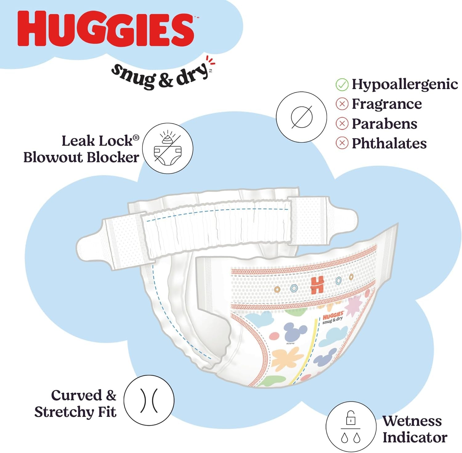 Huggies Size 4 Diapers, Snug & Dry Baby Diapers, Size 4 (22-37 Lbs), 150 Count, Packaging May Vary