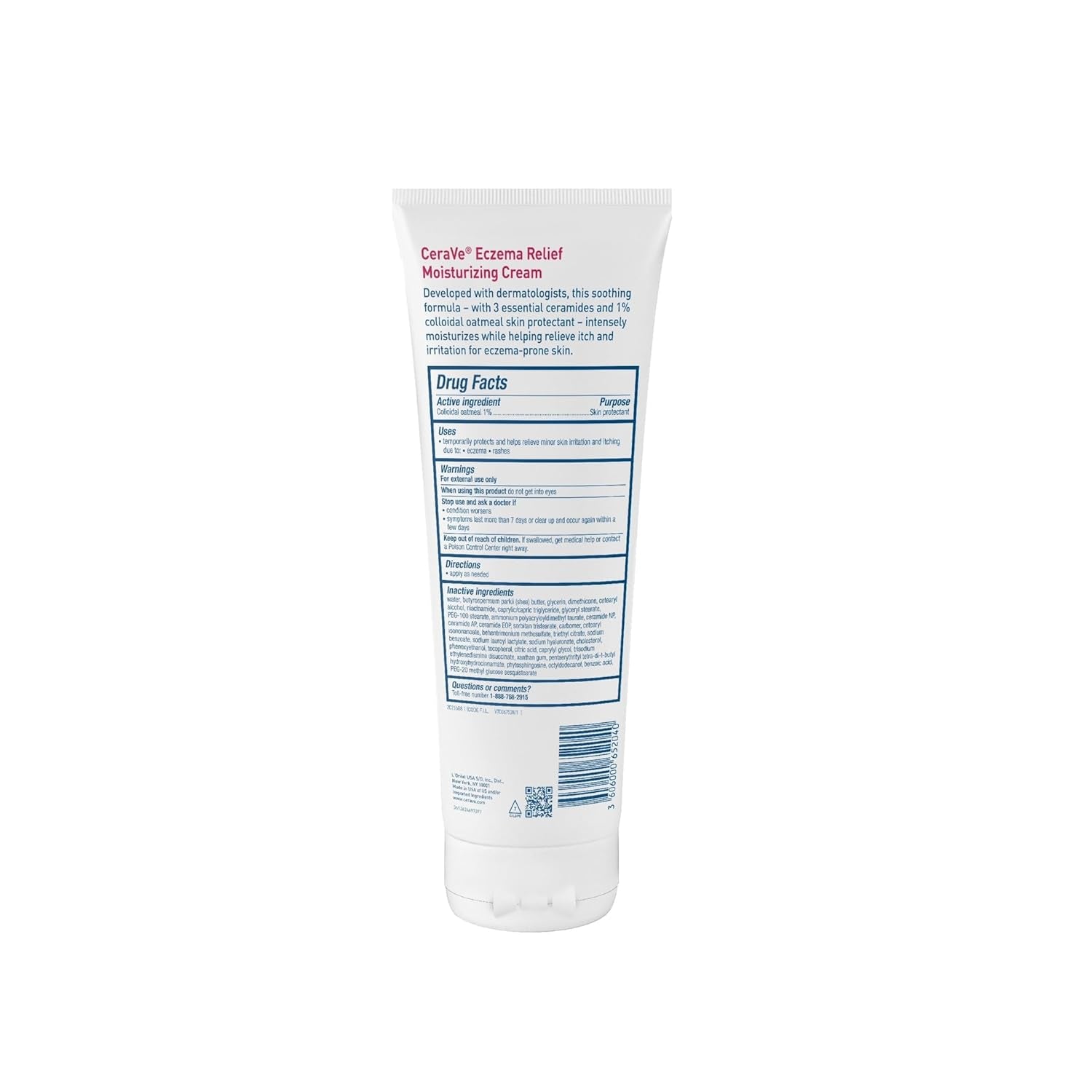 CeraVe Eczema Relief Moisturizing Cream Colloidal Oatmeal Steroid Free 8 oz
