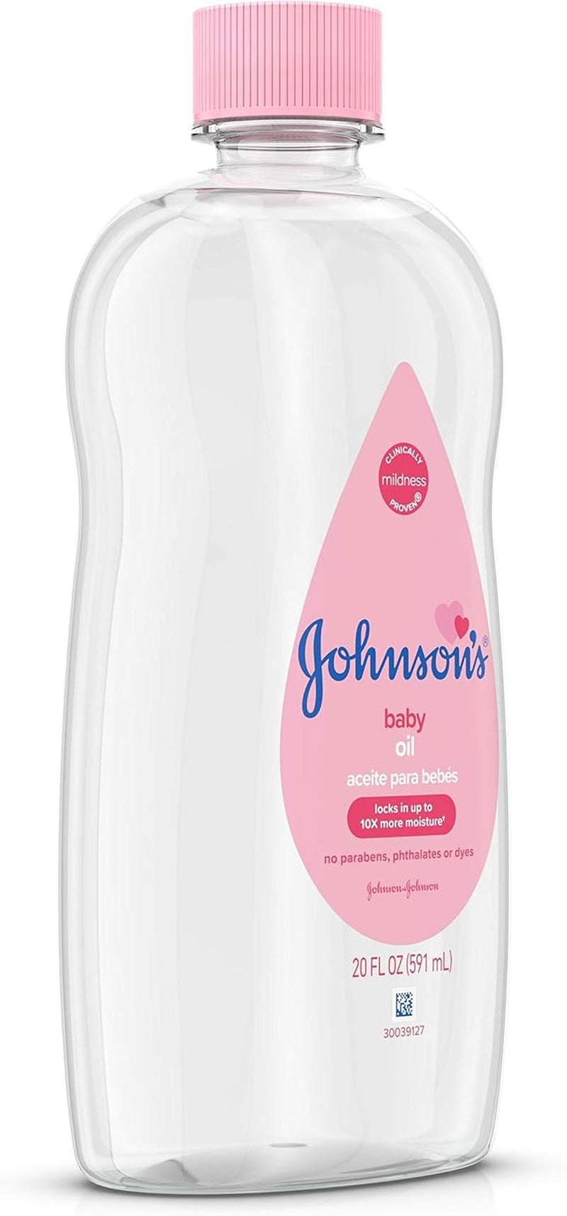 Johnson'S Baby Oil, Pure Mineral Oil to Help Prevent Moisture Loss for Baby, Kids & Adults, Gentle & Soothing Baby Massage Oil for Dry Skin Relief, Original Scent, Baby Essentials, 20 Fl. Oz