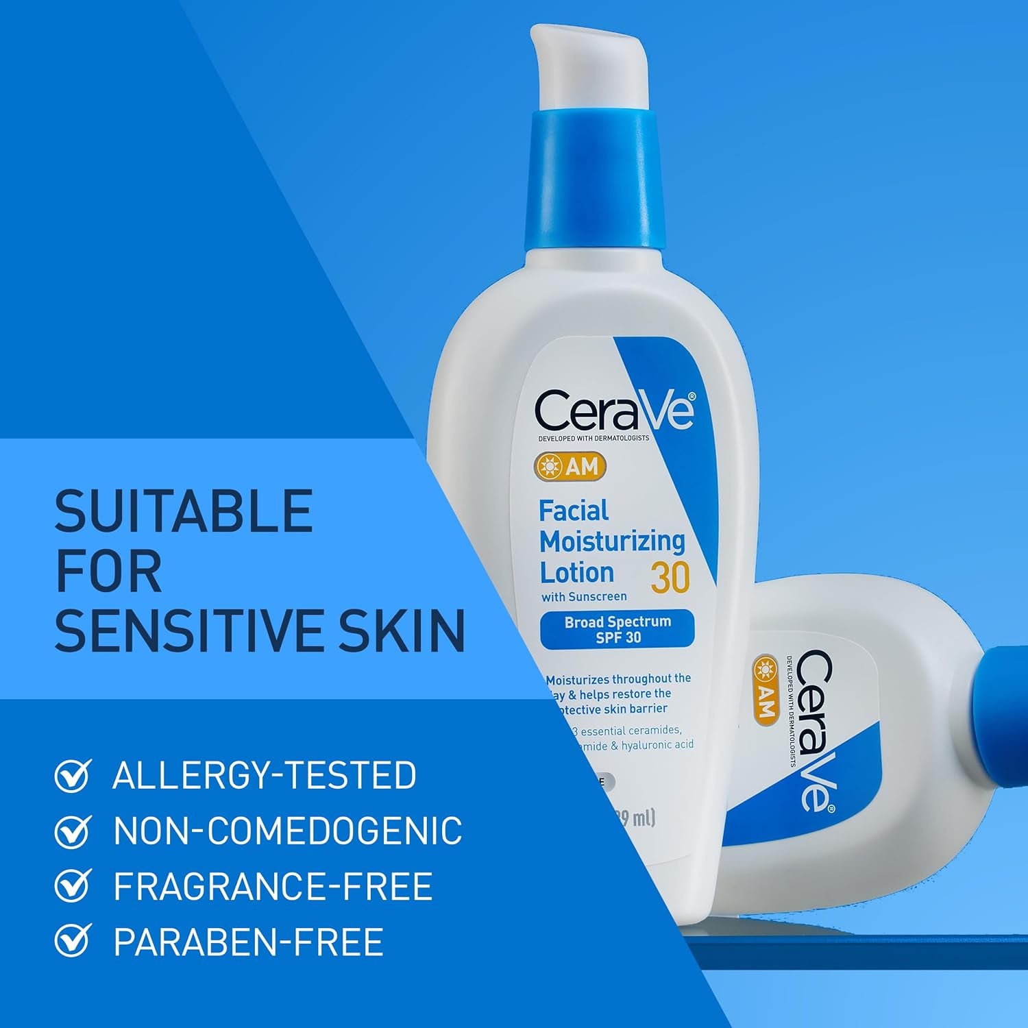 CeraVe AM Facial Moisturizing Lotion SPF 30 Daily Face Sunscreen 3 oz New