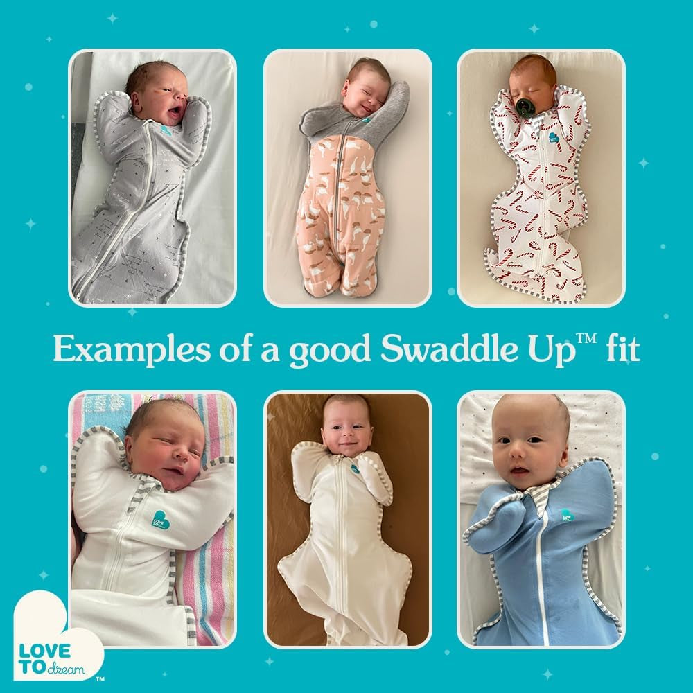 Love to Dream Swaddle UP, Baby Sleep Sack, Self-Soothing Swaddles for Newborns, Improves Sleep, Snug Fit Helps Calm Startle Reflex, New Born Essentials for Baby, 1.0 TOG, Newborn 5-8.5 Lbs, Deep Olive