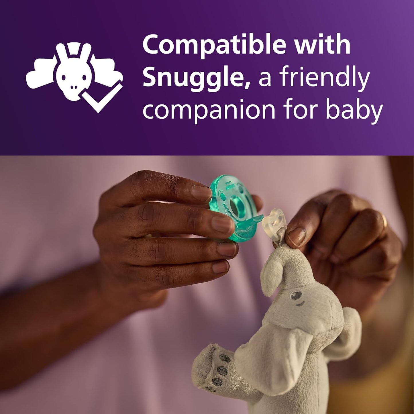 Philips Avent Soothie Baby Pacifiers - 100% Silicone Pacifiers for Babies 0-3 Months, One-Piece Design, Bpa-Free, Extra Durable, Lilac and Pink, 4 Pack, Model SCF190/70