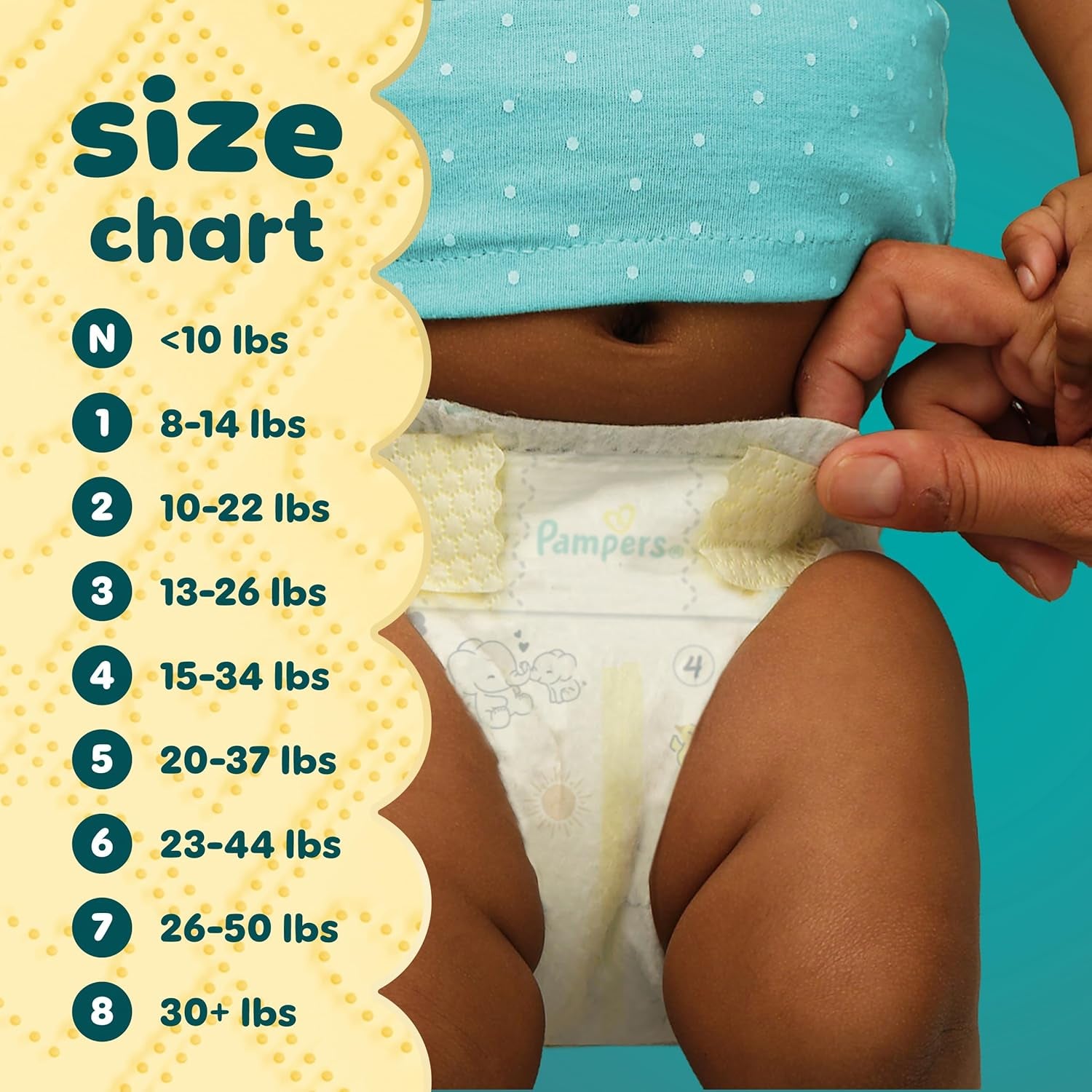 Pampers Swaddlers Diapers, Size 8 (30+ Lbs), 38 Count, Absorbent, Keeps Baby Dry and Comfortable, Skin Safe Disposable Baby Diaper (Packaging May Vary)