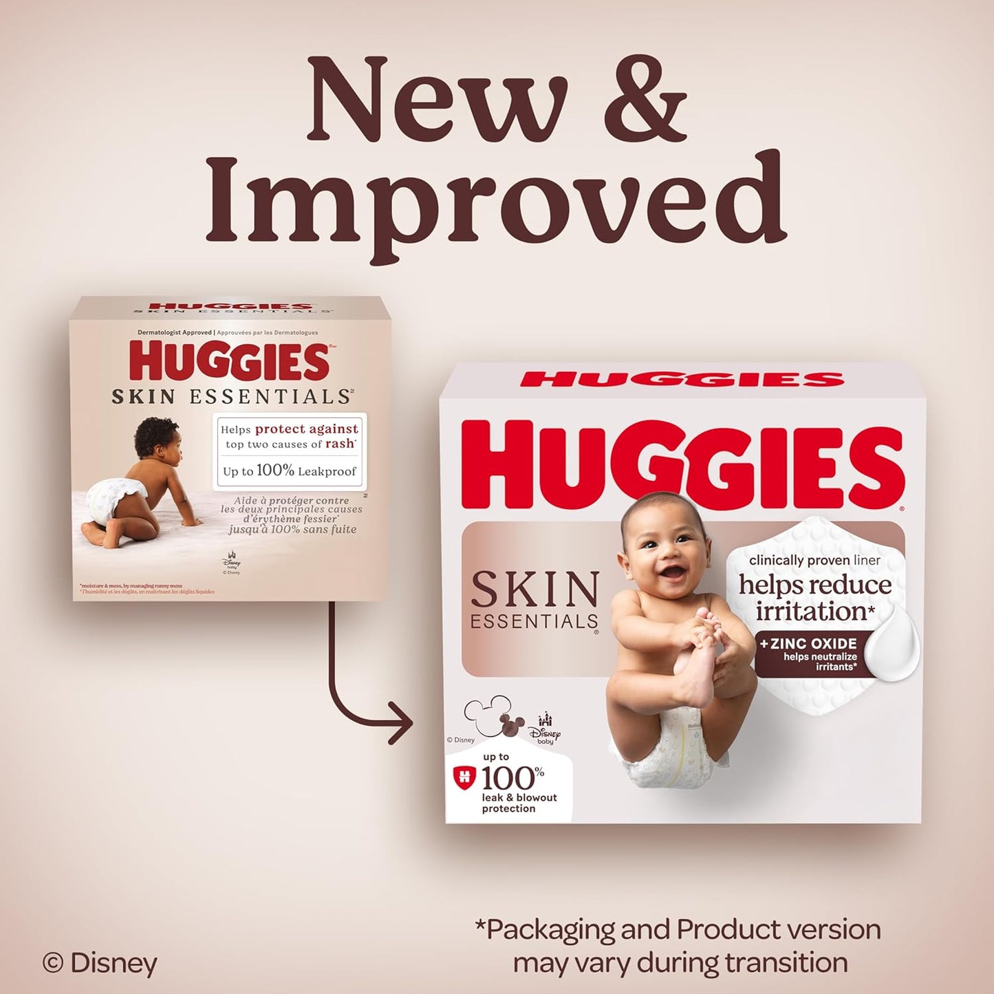 Huggies Size 4 Diapers, Skin Essentials Baby Diapers, Size 4 (22-37 Lbs), 58 Count, Packaging May Vary