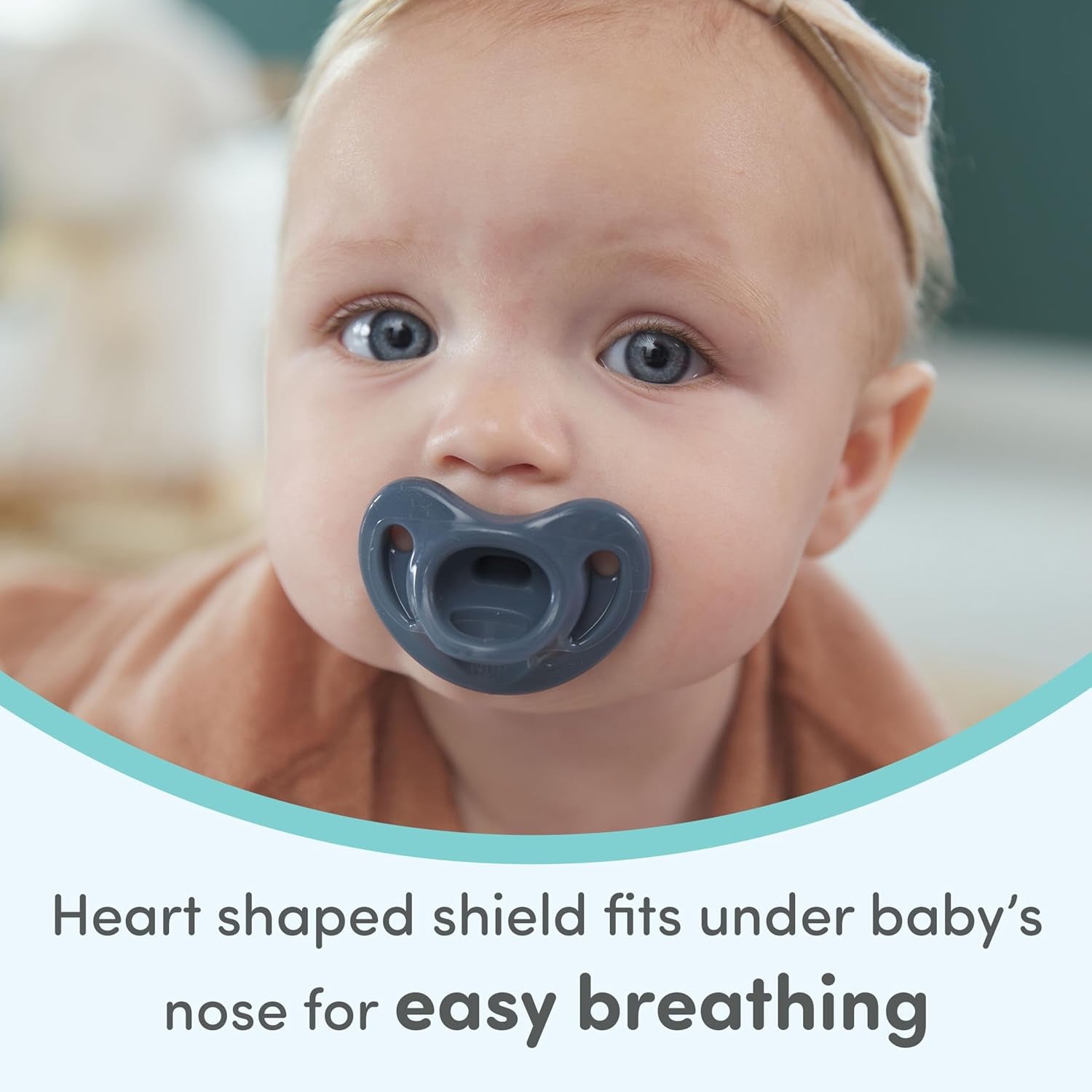 NUK 100% Silicone Comfy Orthodontic Pacifiers, 0-6 Months, Blue Fashion, Timeless Collection, 5 Count