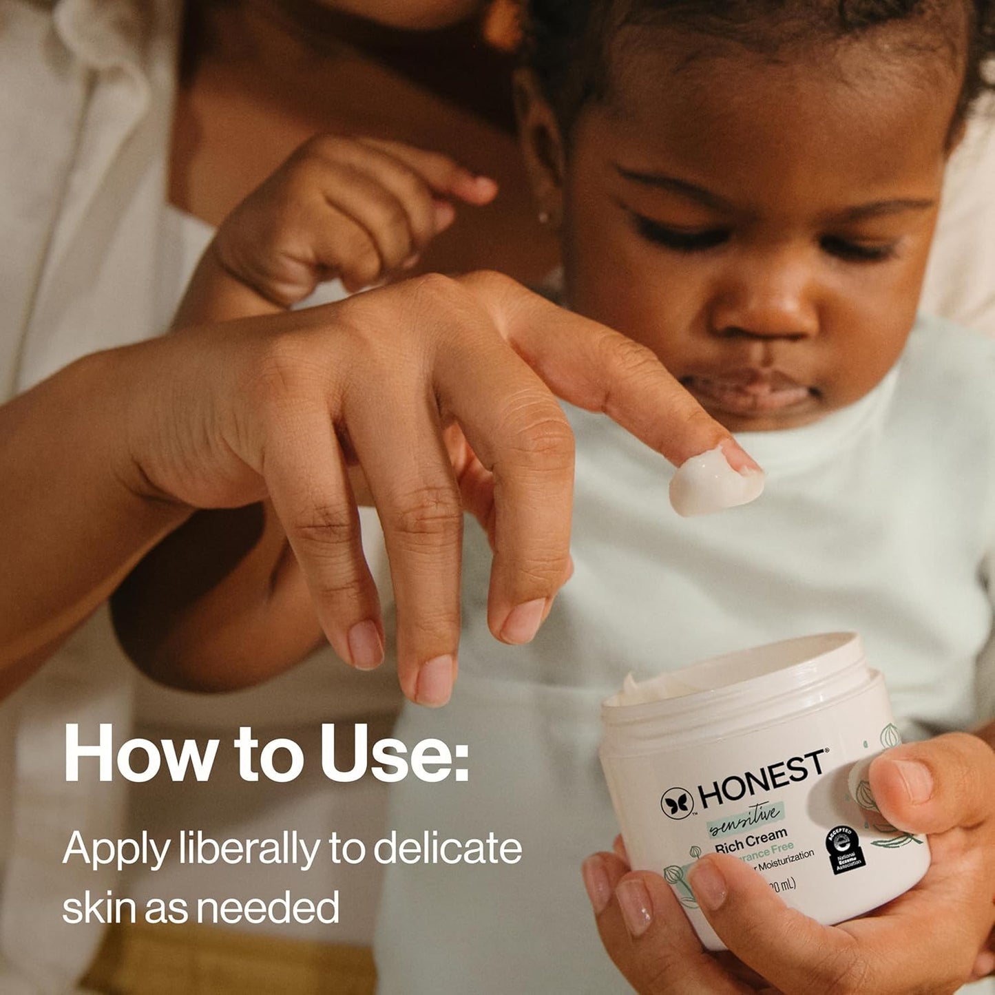 The Honest Company Sensitive Skin Rich Cream, Shea Butter, Blend of Bisabolol + Ginger Root Extract, Safe for Baby'S Sensitive Skin, Dermatologist Tested, Hypoallergenic, Fragrance Free, EWG Verified