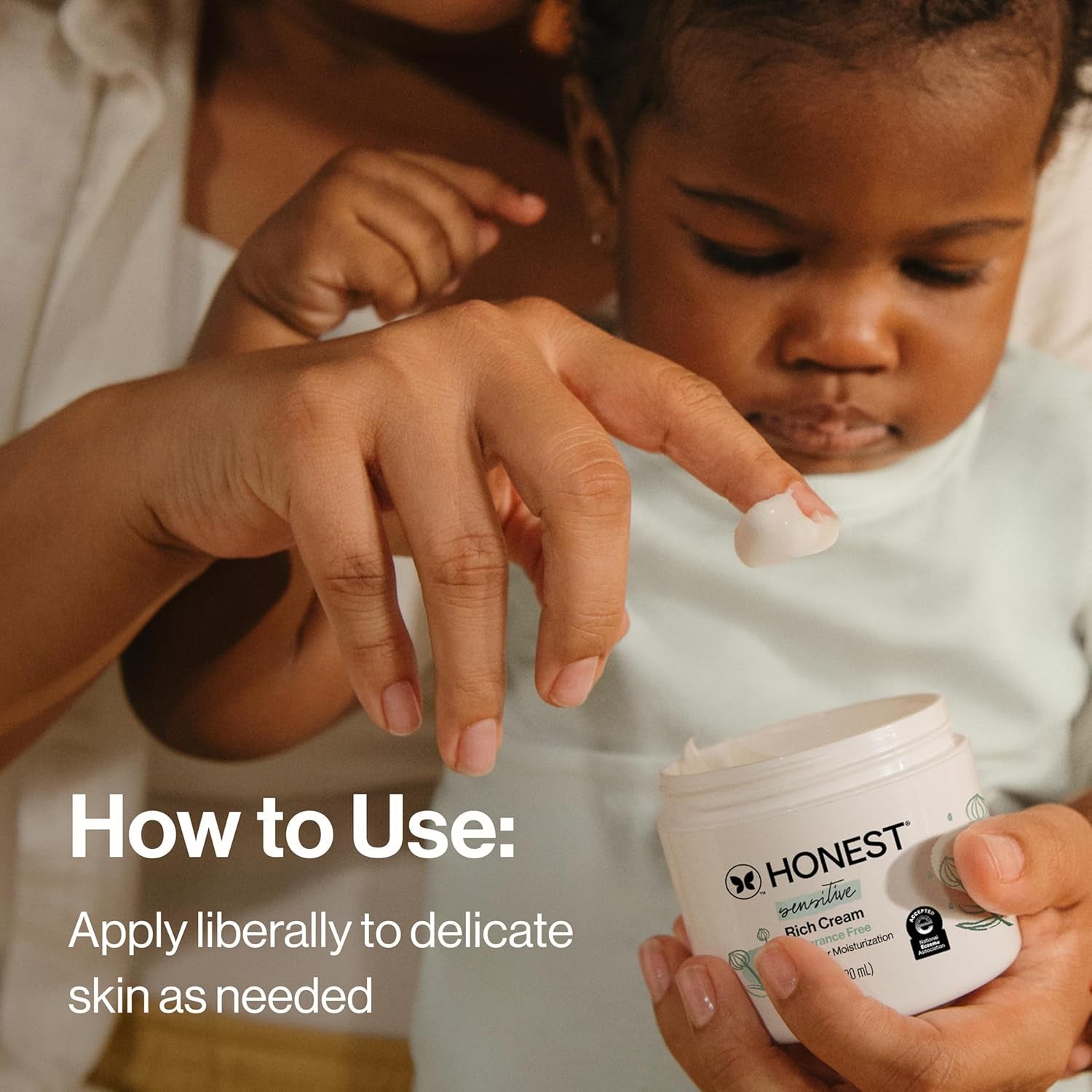 The Honest Company Sensitive Skin Rich Cream, Shea Butter, Blend of Bisabolol + Ginger Root Extract, Safe for Baby'S Sensitive Skin, Dermatologist Tested, Hypoallergenic, Fragrance Free, EWG Verified